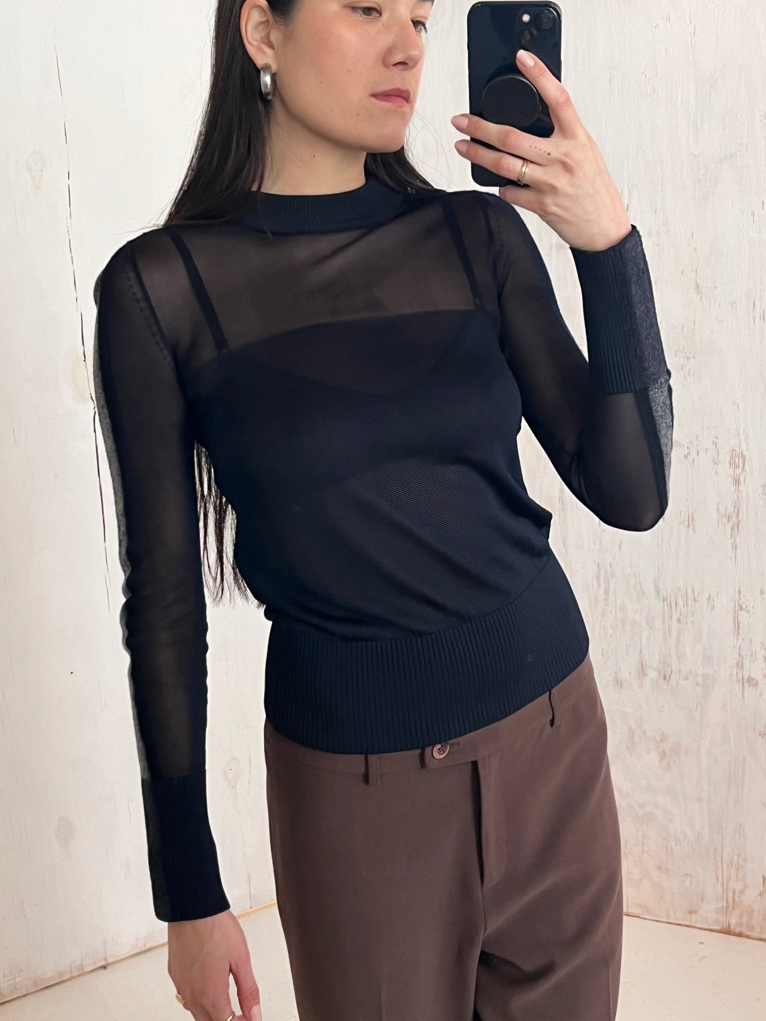 SPORTMAX Mesh Crewneck Sweater