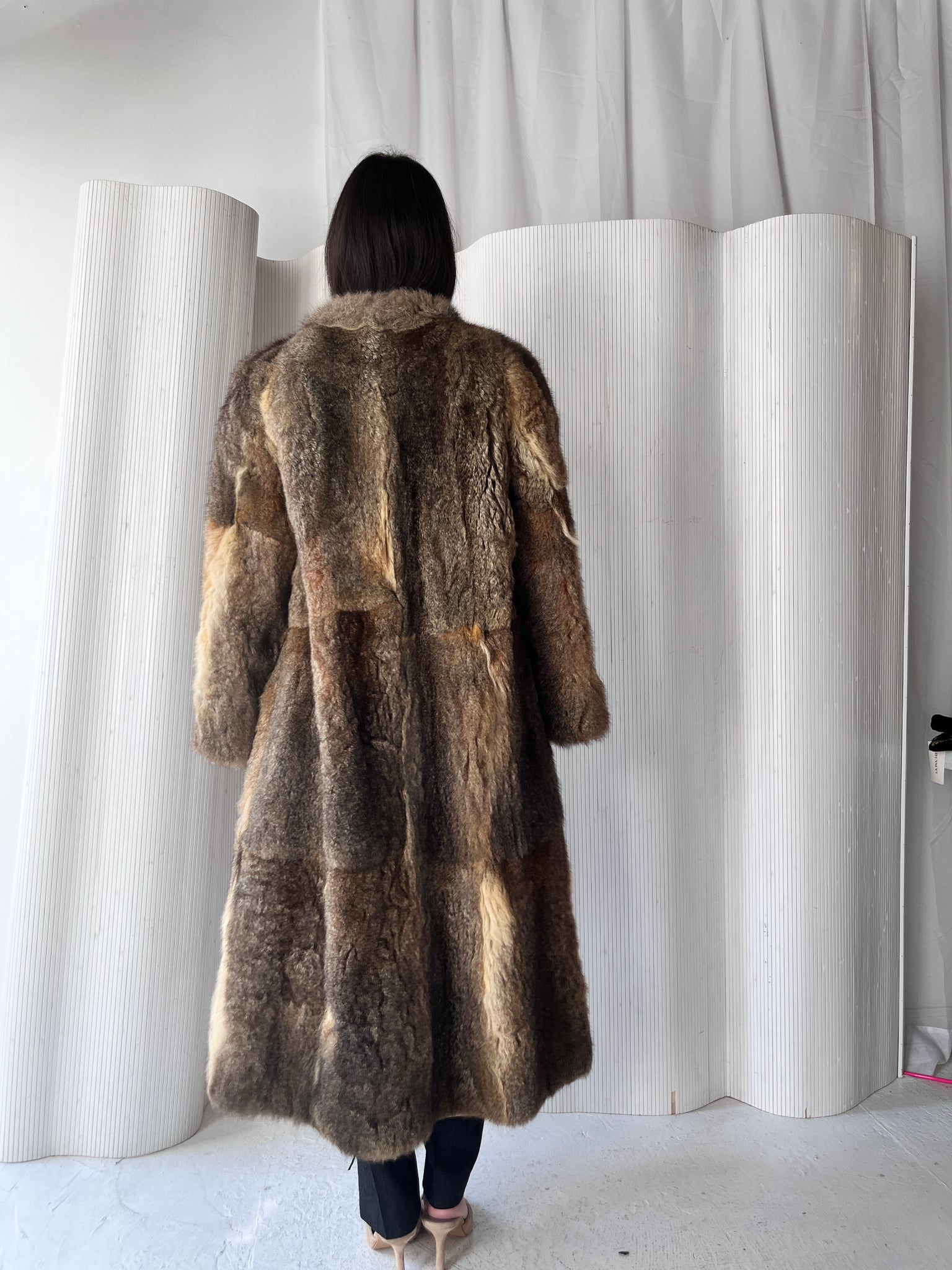 Full length fur coat