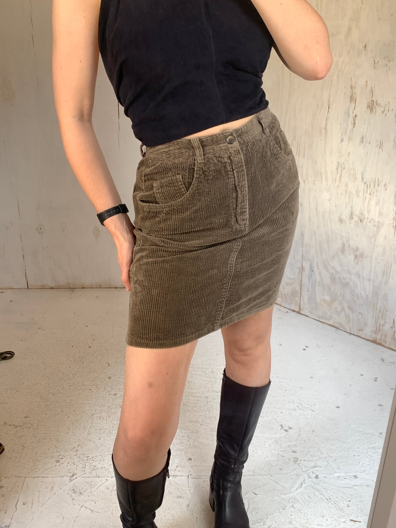 Vintage Esprit Corduroy Mini Skirt