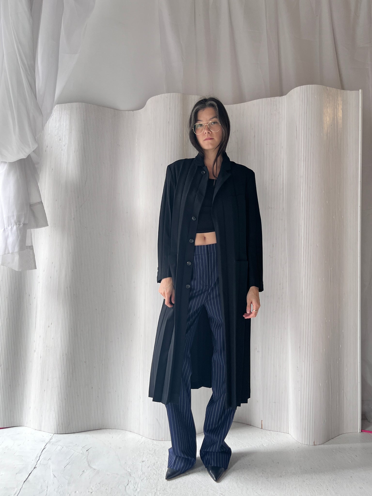 Issey Miyake black duster