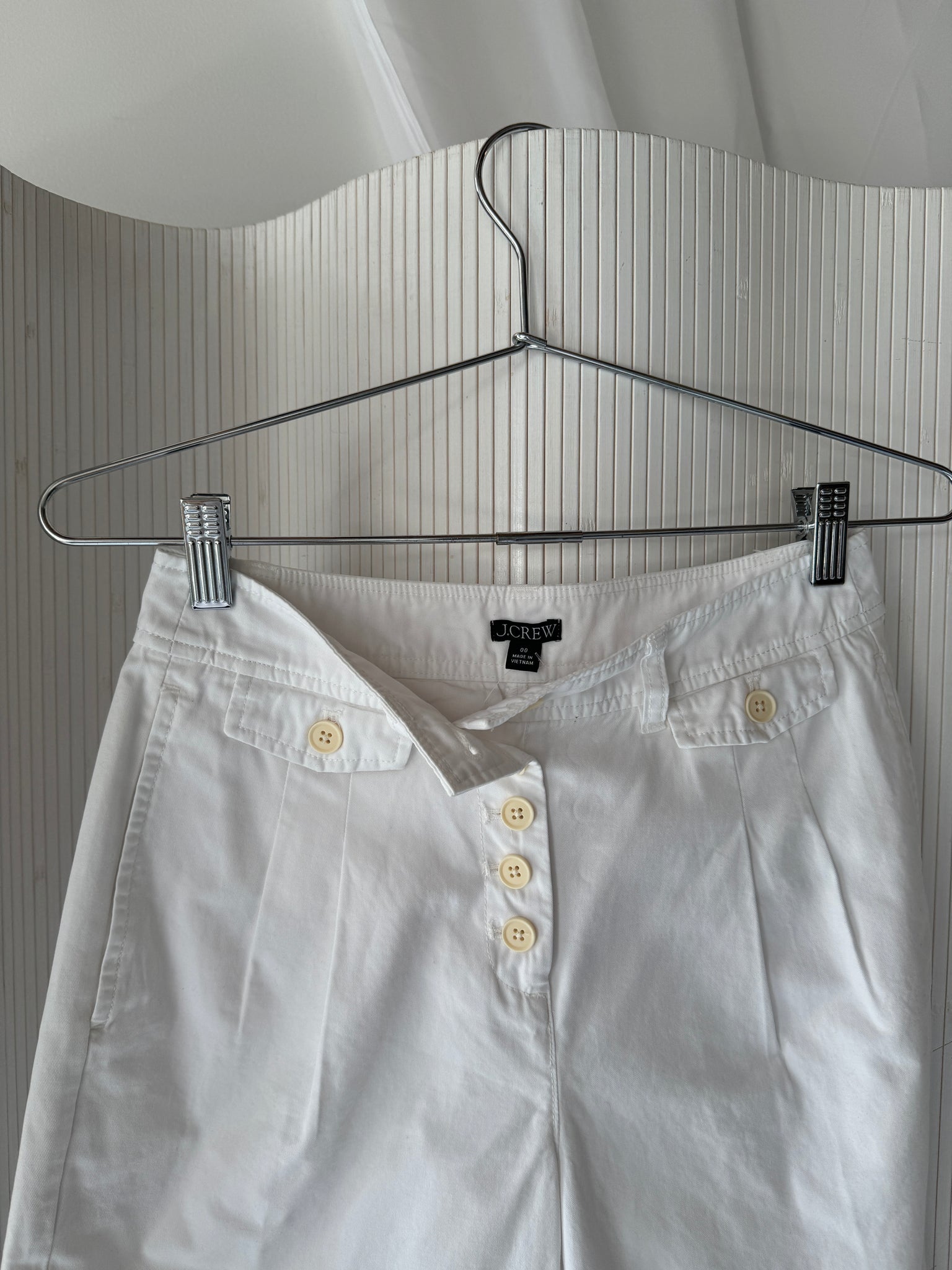 JCrew white cotton sailor short