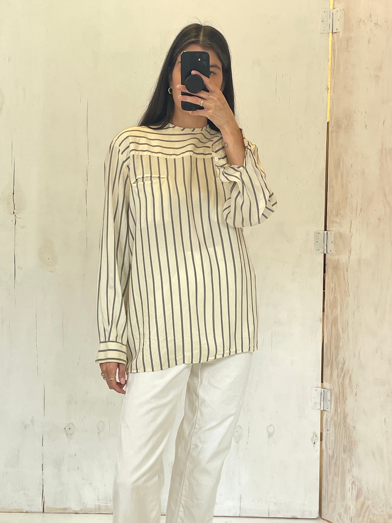 Armani Silk Stripe Blouse