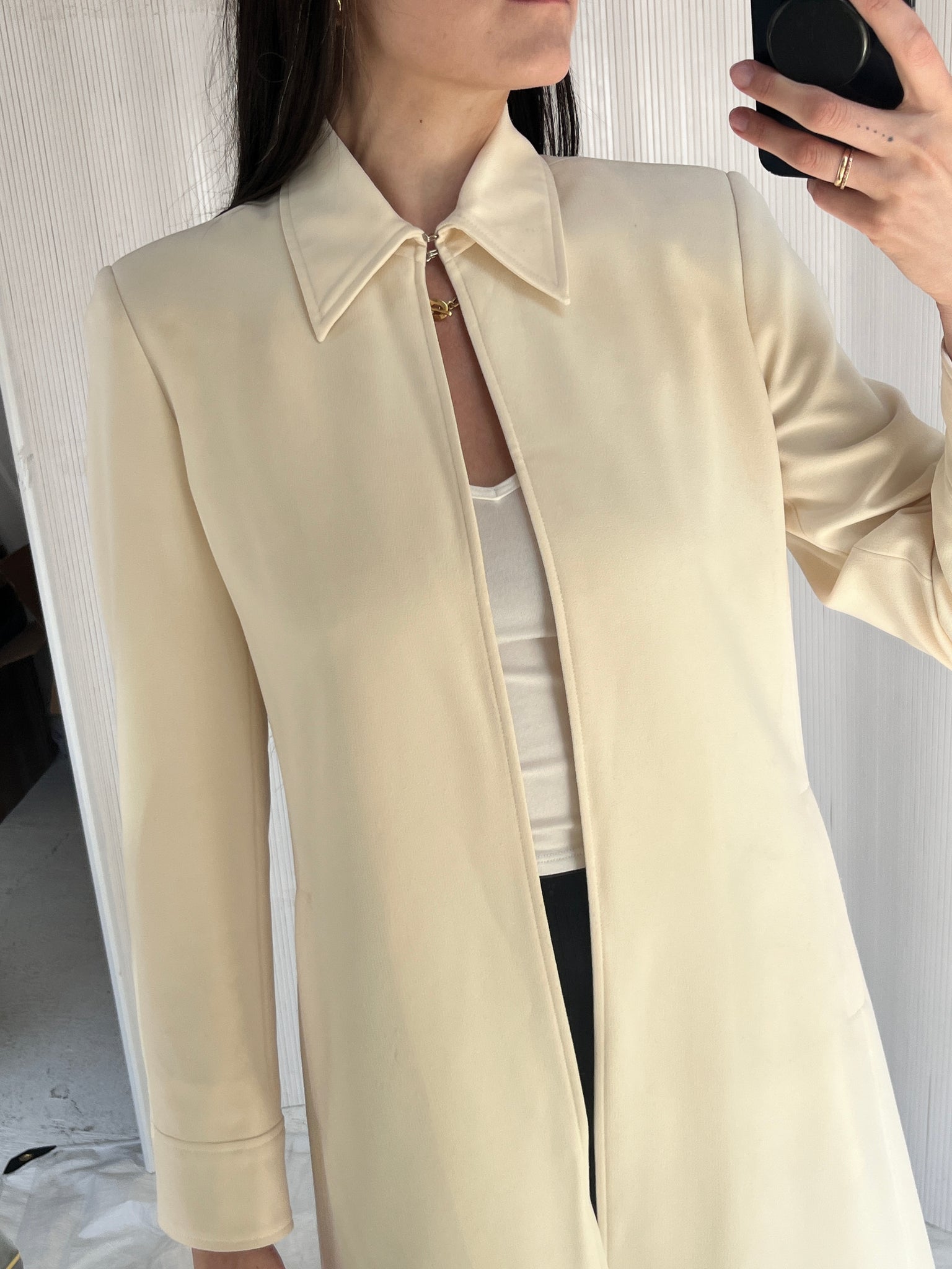 David Emanuel Cream Coat