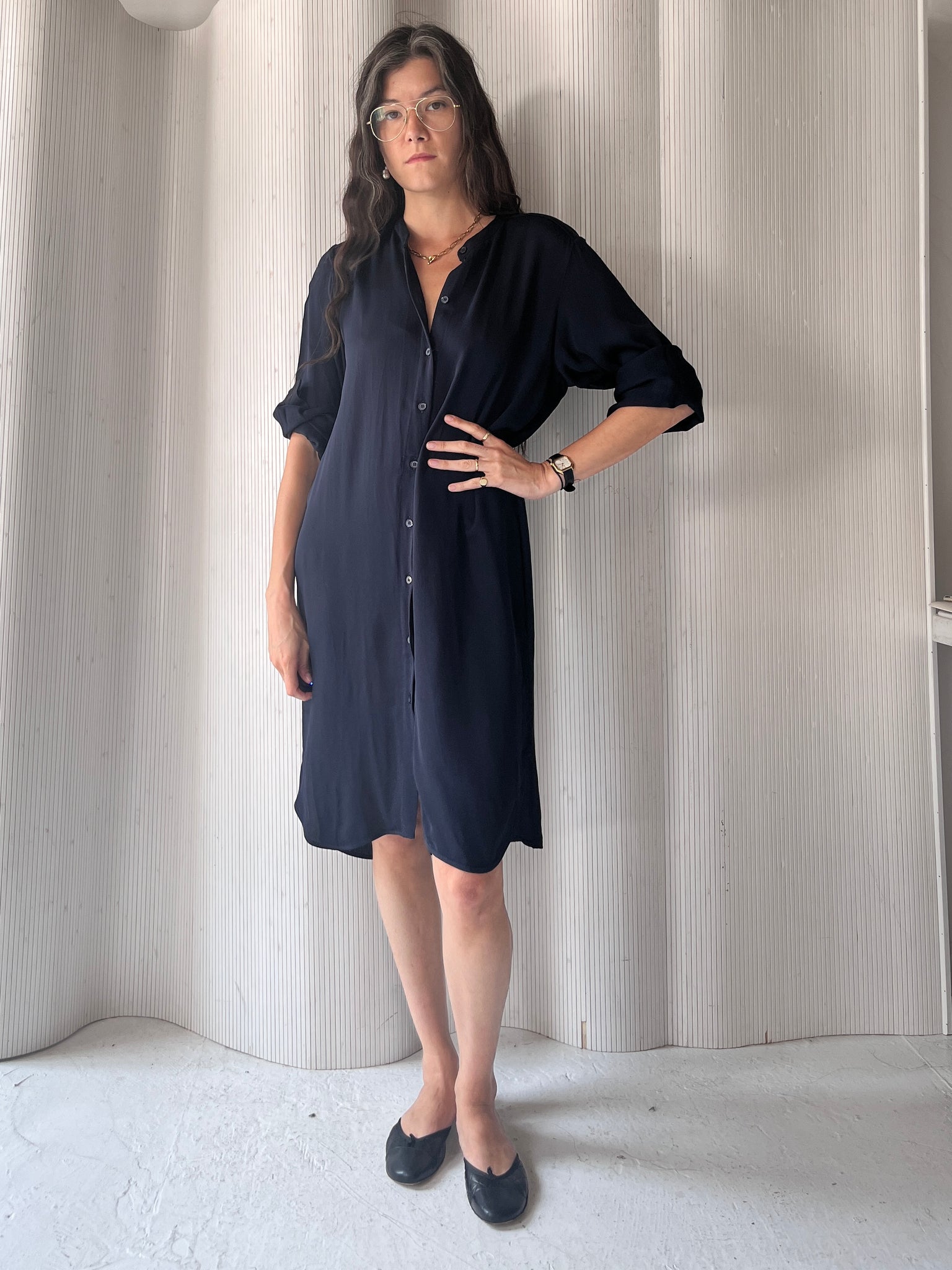 Stella McCartney navy shirt dress