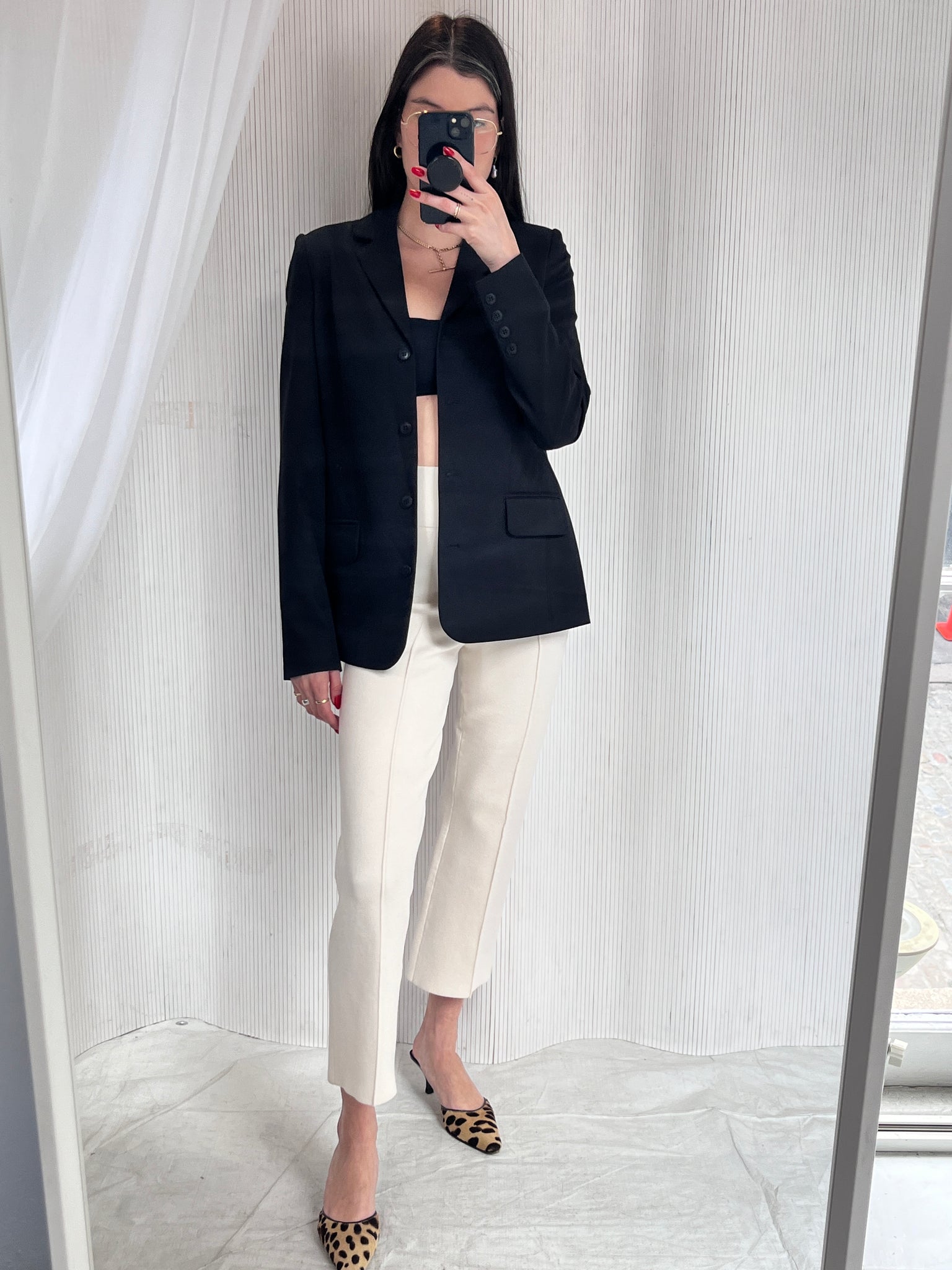 Black single breast blazer