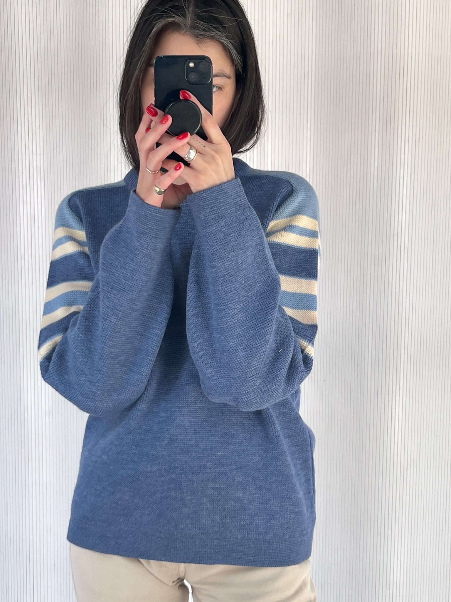 1950s Wool Sweater Blue