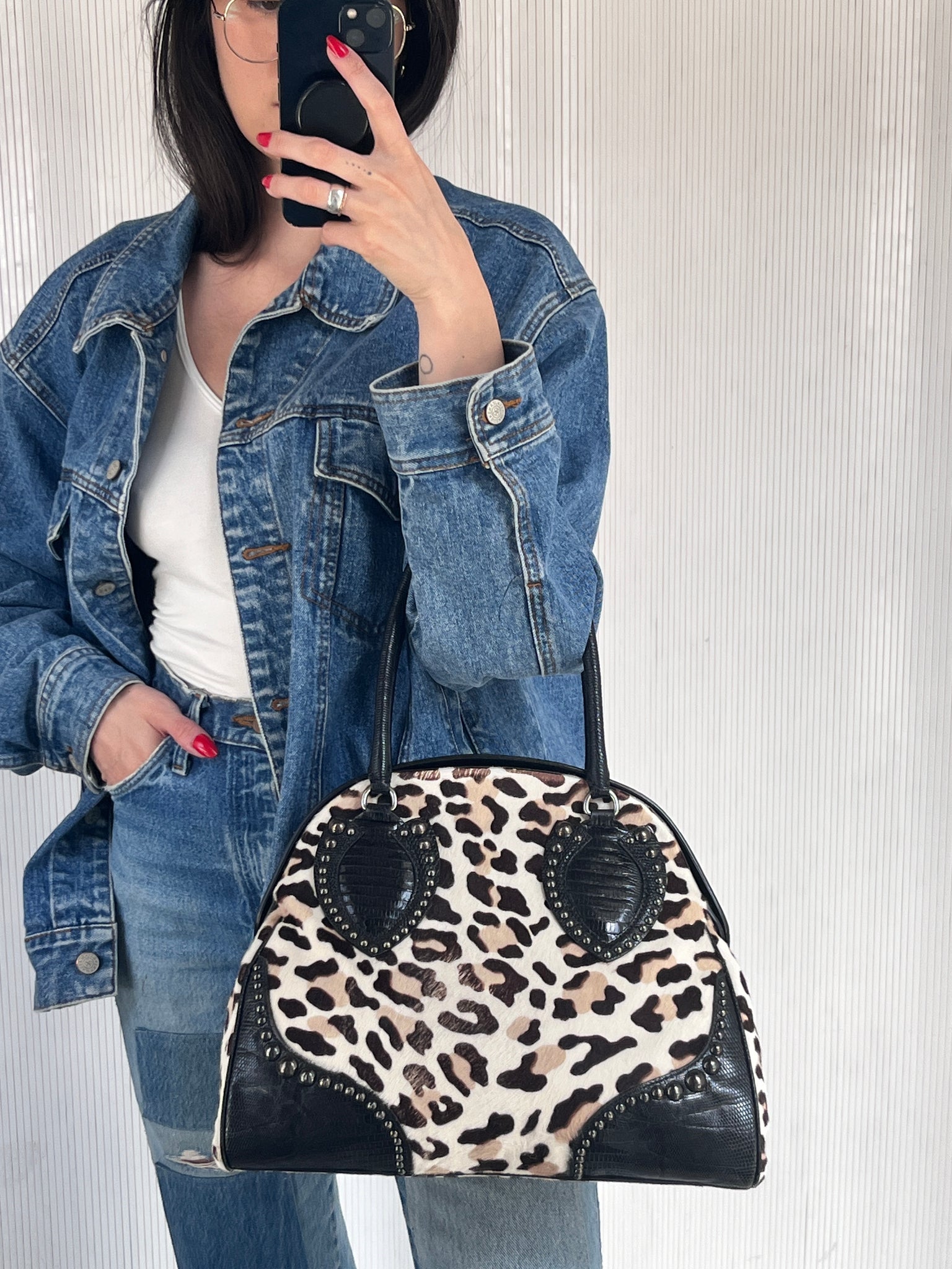 Alaïa Pony Hair leopard bag