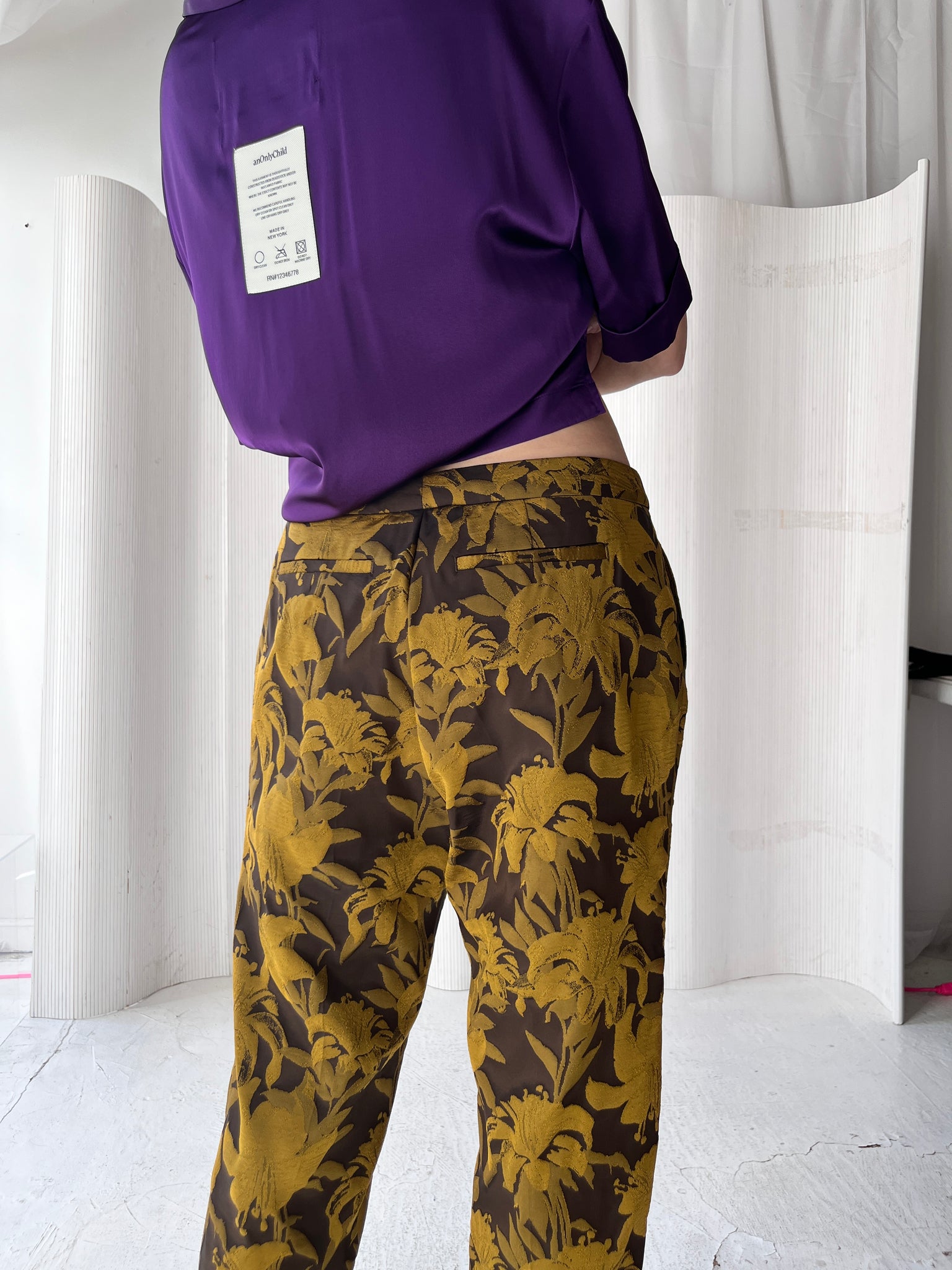 Dries Van Noten Jacquard Print Trousers