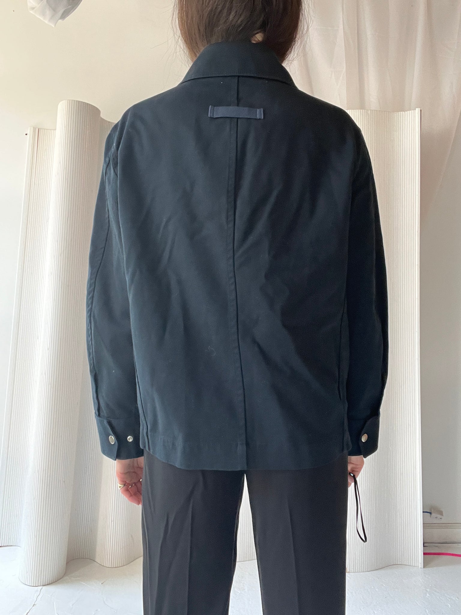 cotton navy workwear jacket