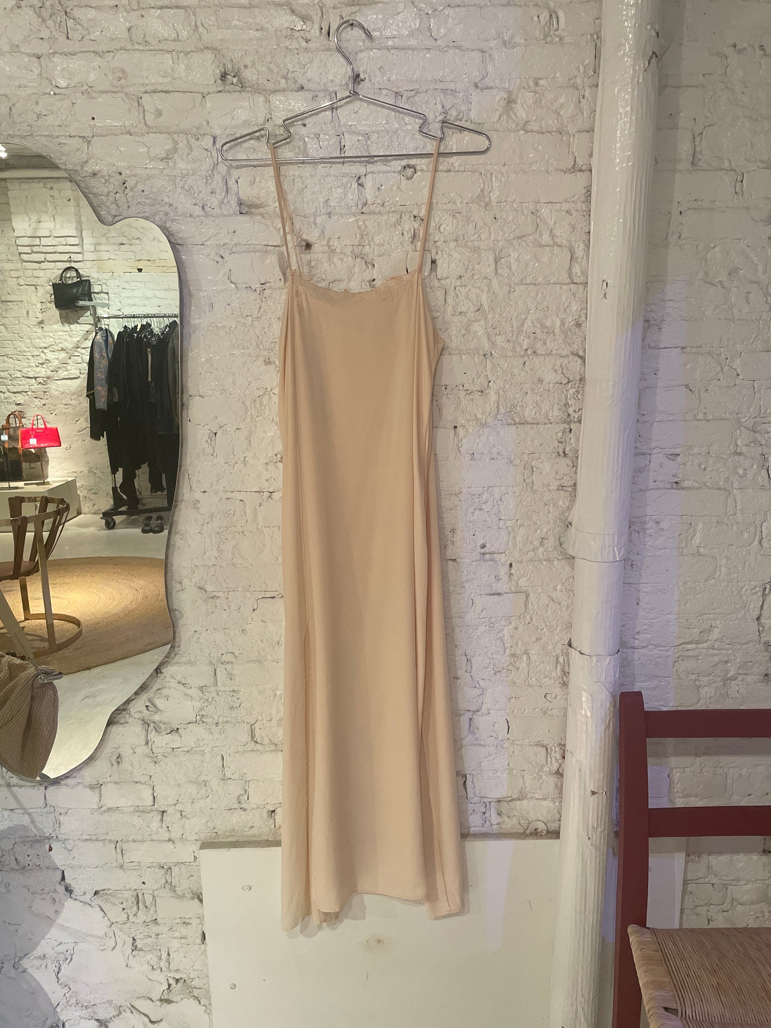 1930s blush silk slip