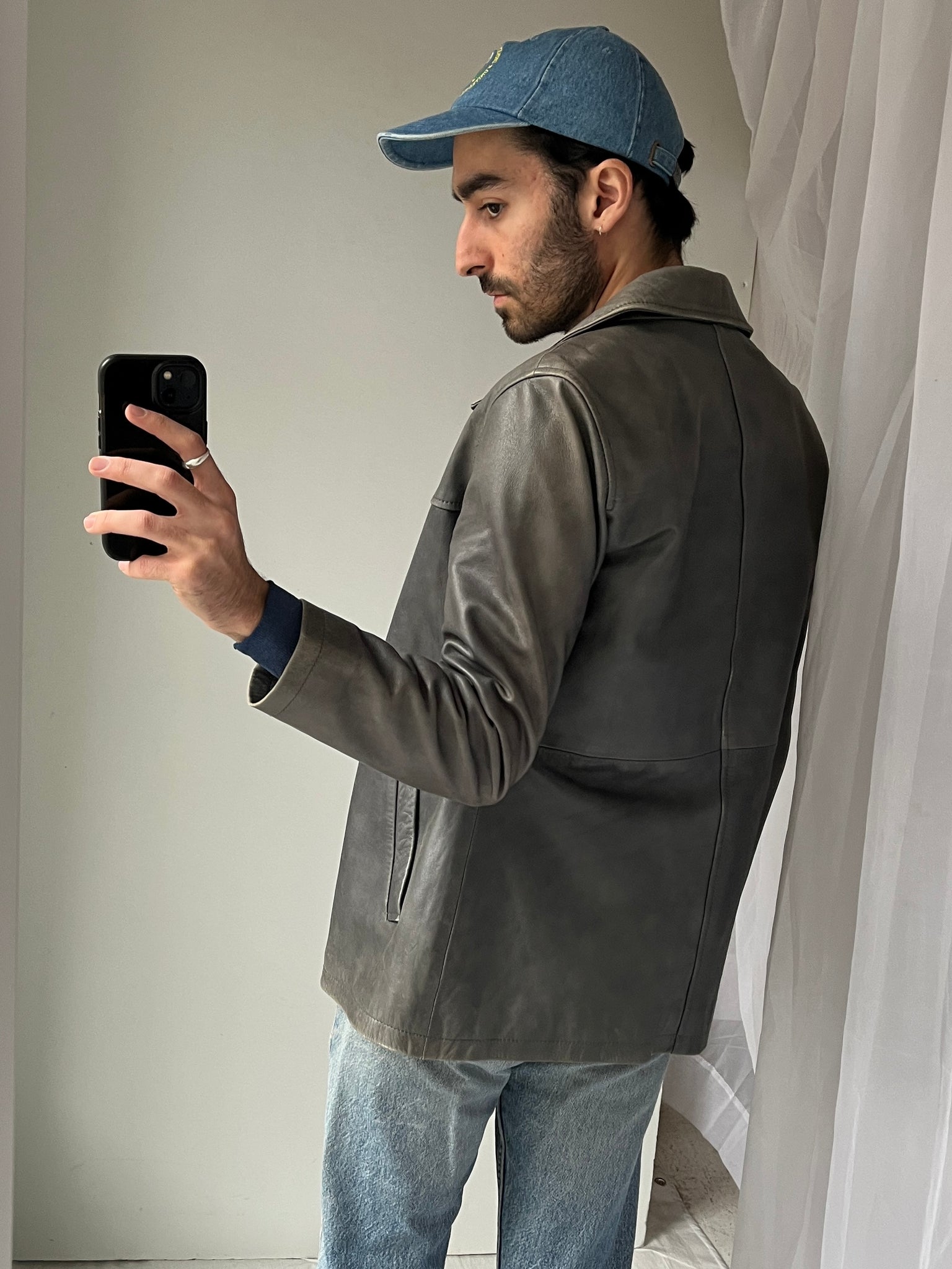 Jack Pot Gray leather jacket