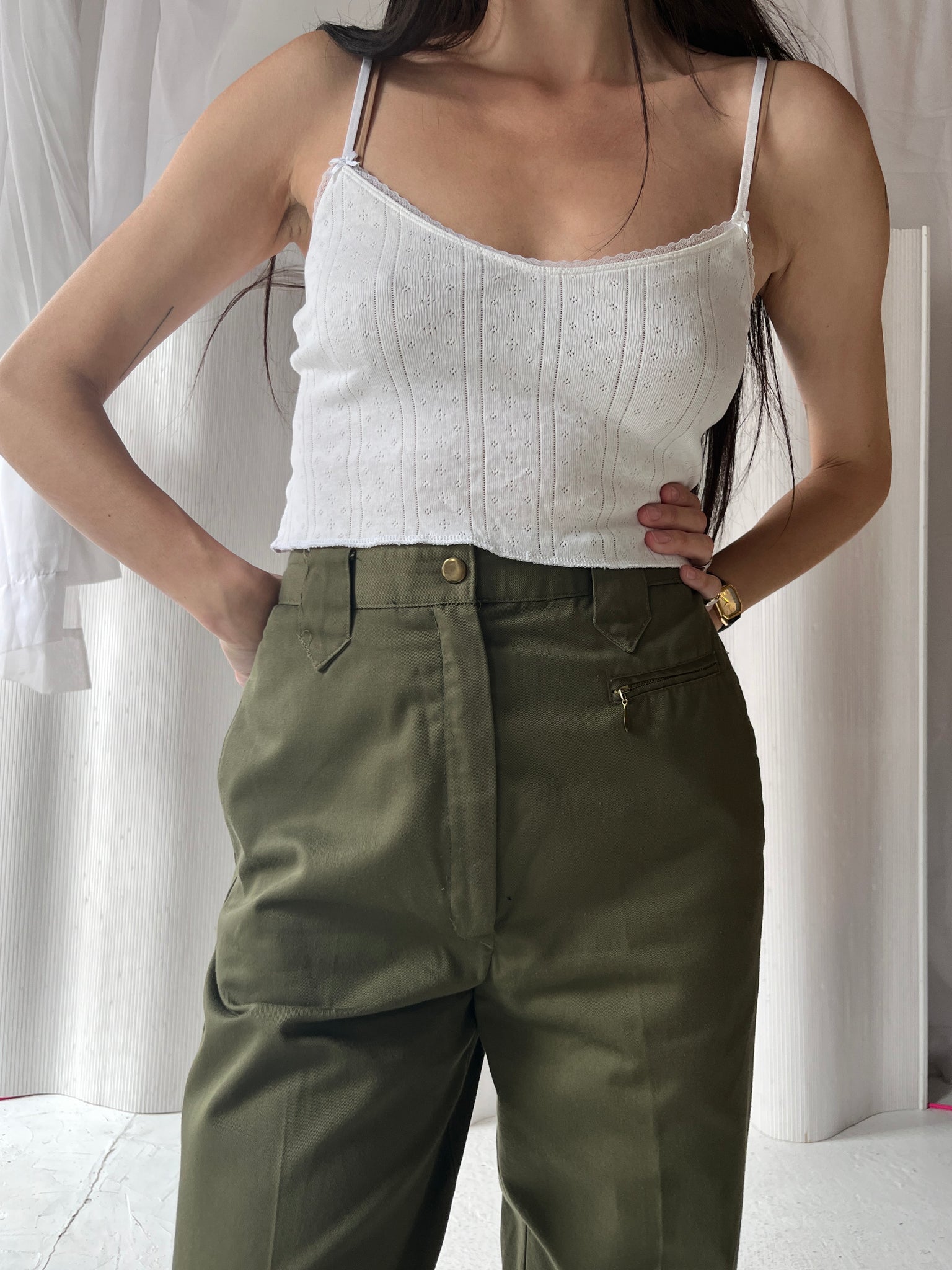 Vintage army green pant