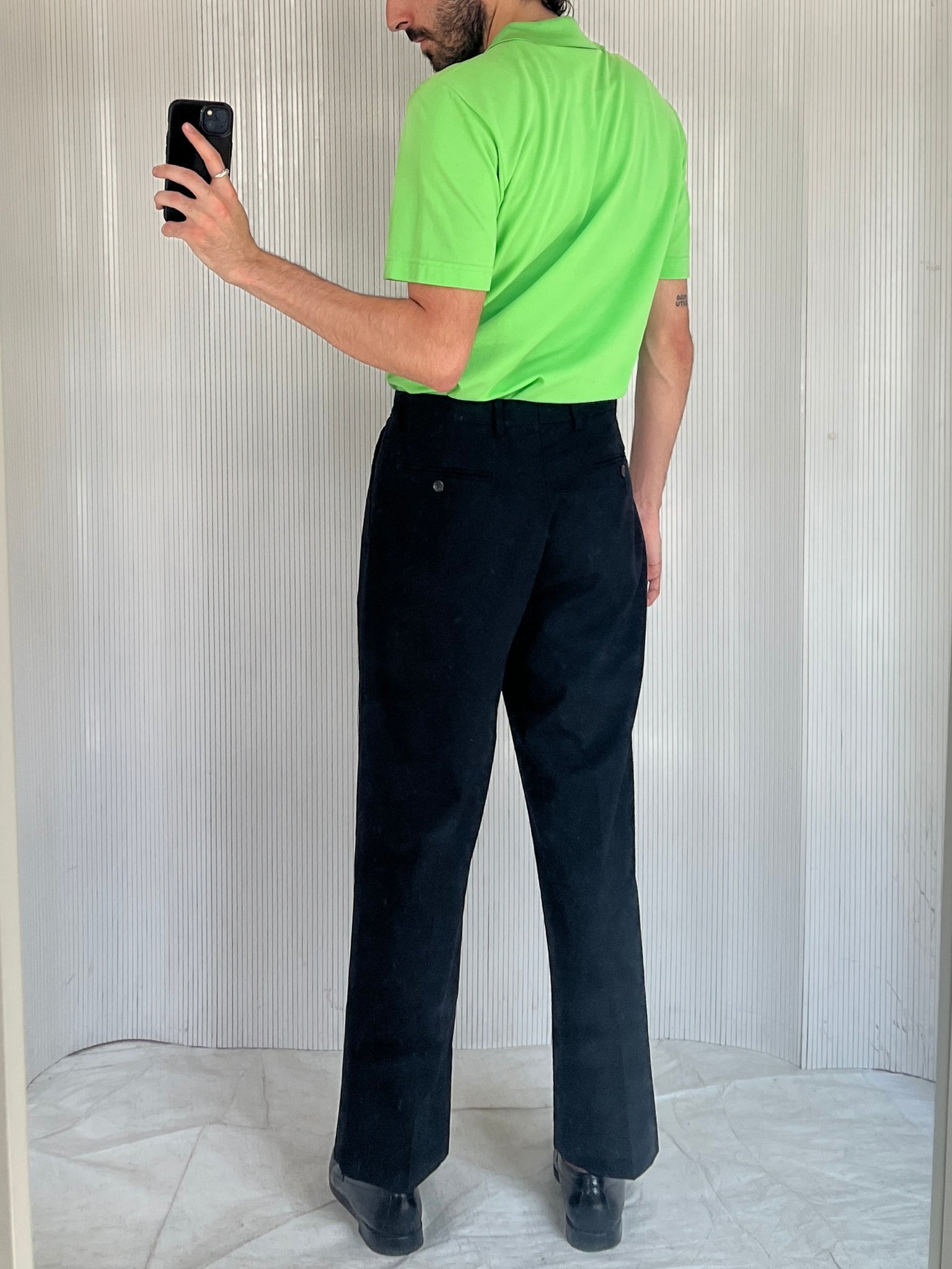 Ralph Lauren Black Pleated Trousers