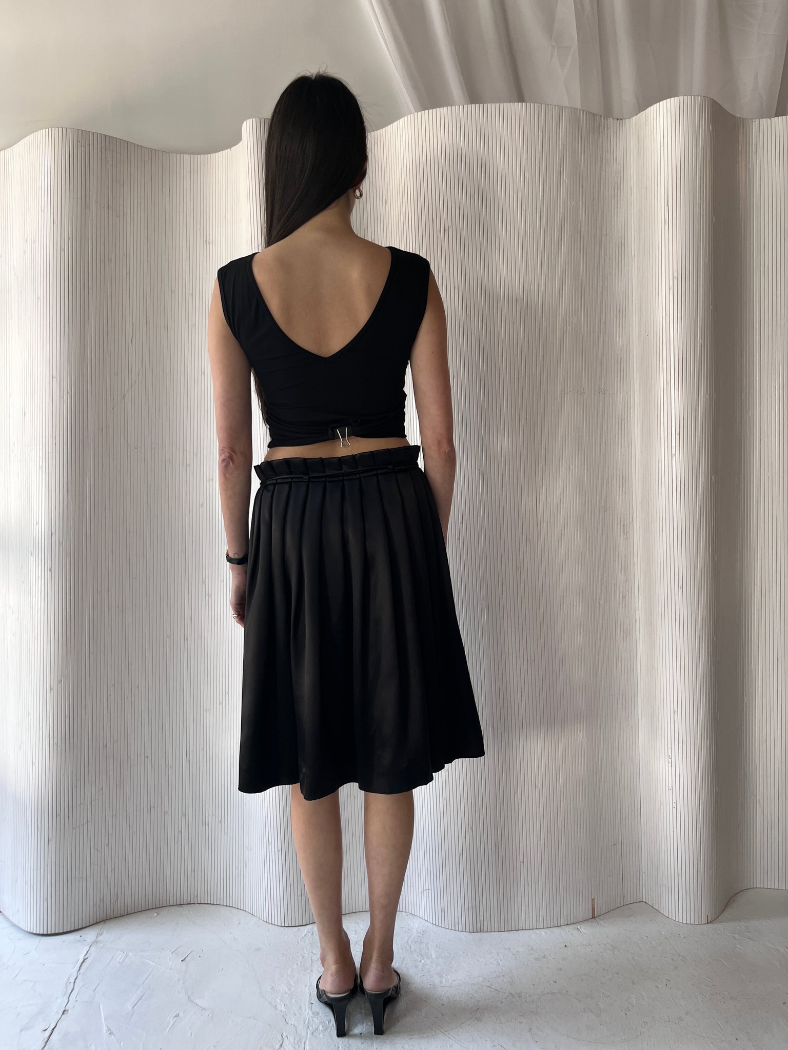 Plein Sud 2000s Black Pleated Skirt