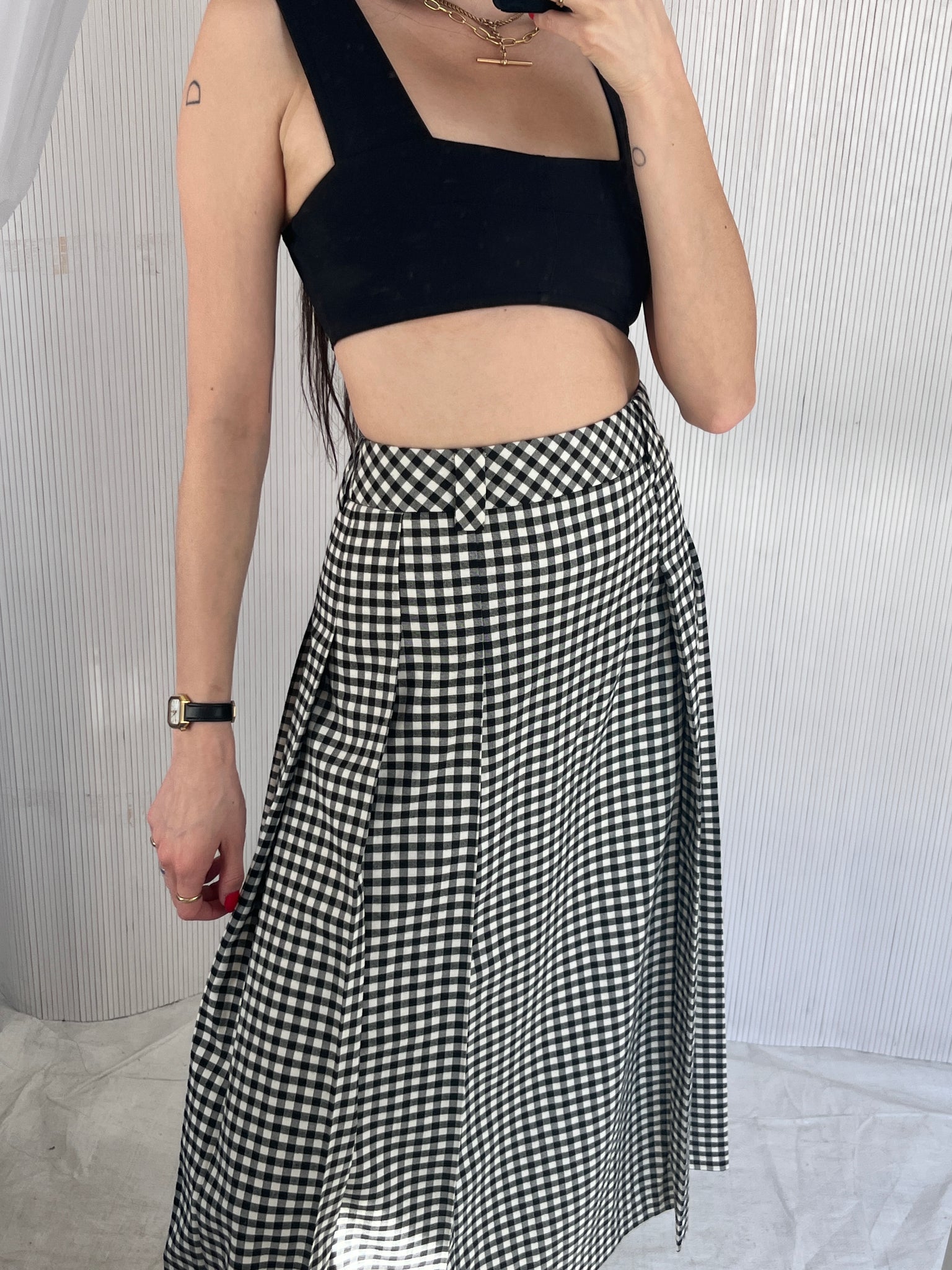 Aligne gingham skirt