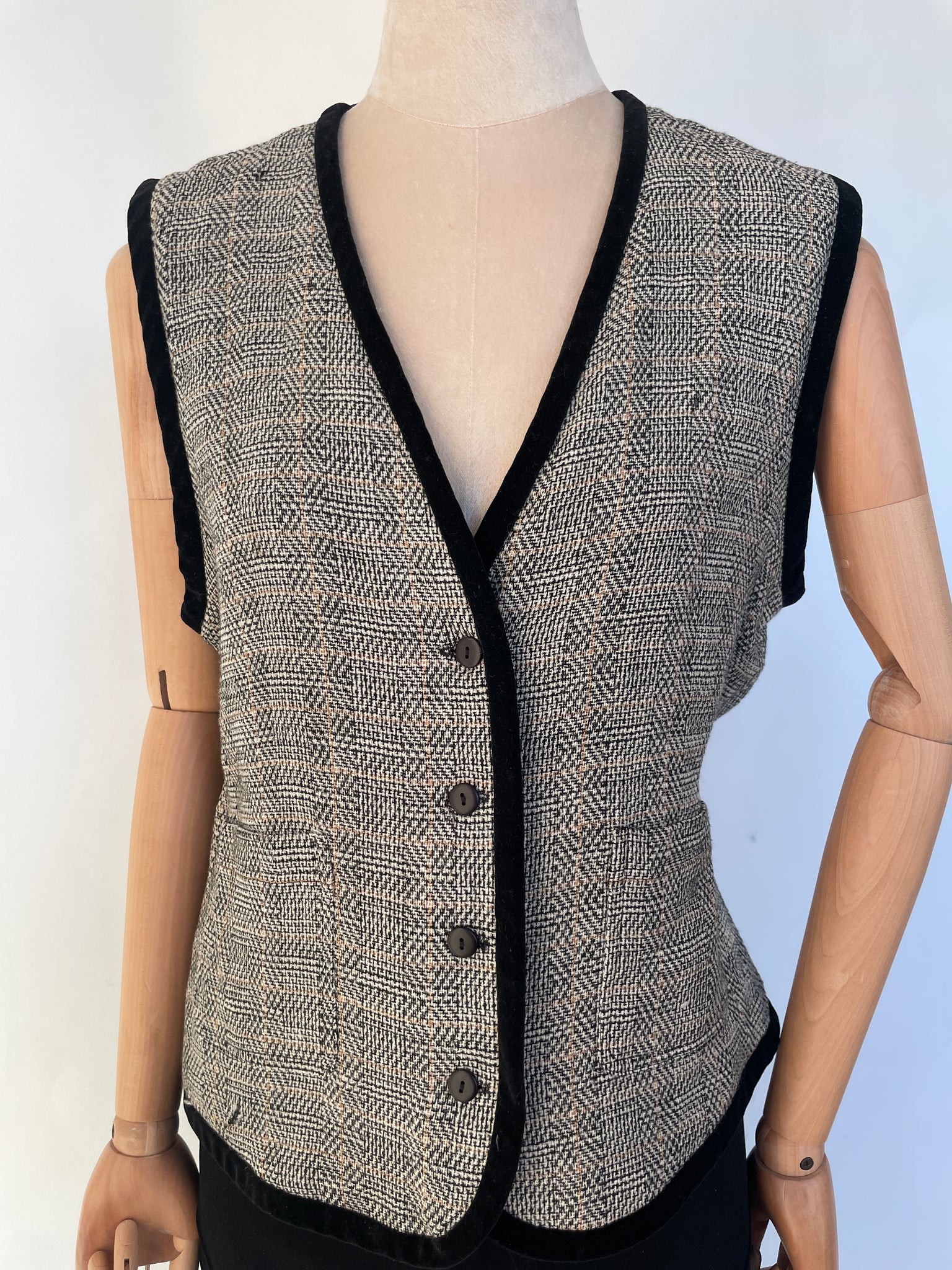 Tweed Glen Plaid Vest