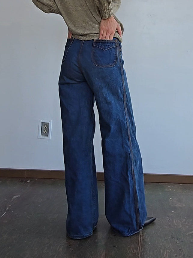 1970s Wide Leg Denim