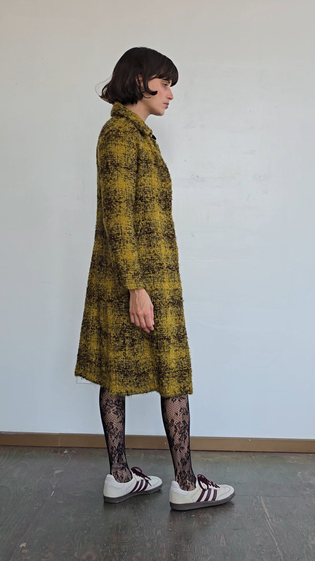 Agnes B Mustard Mohair Coat