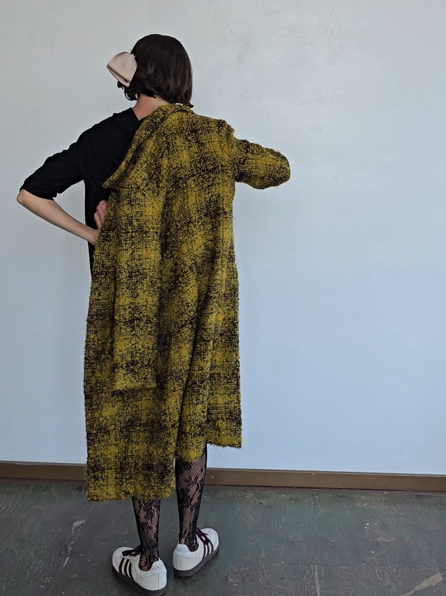 Agnes B Mustard Mohair Coat