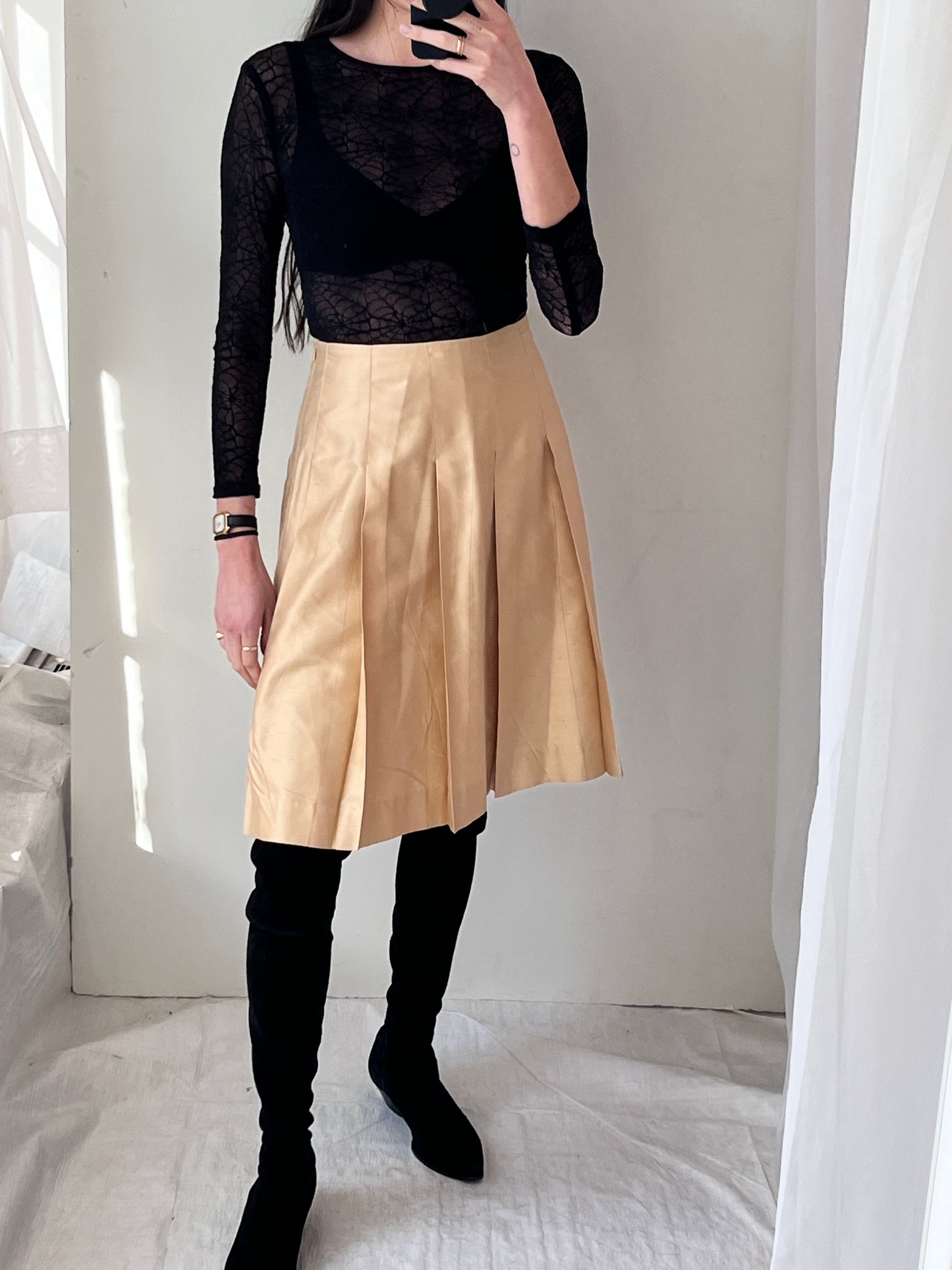 Banana Republic Raw Silk Skirt