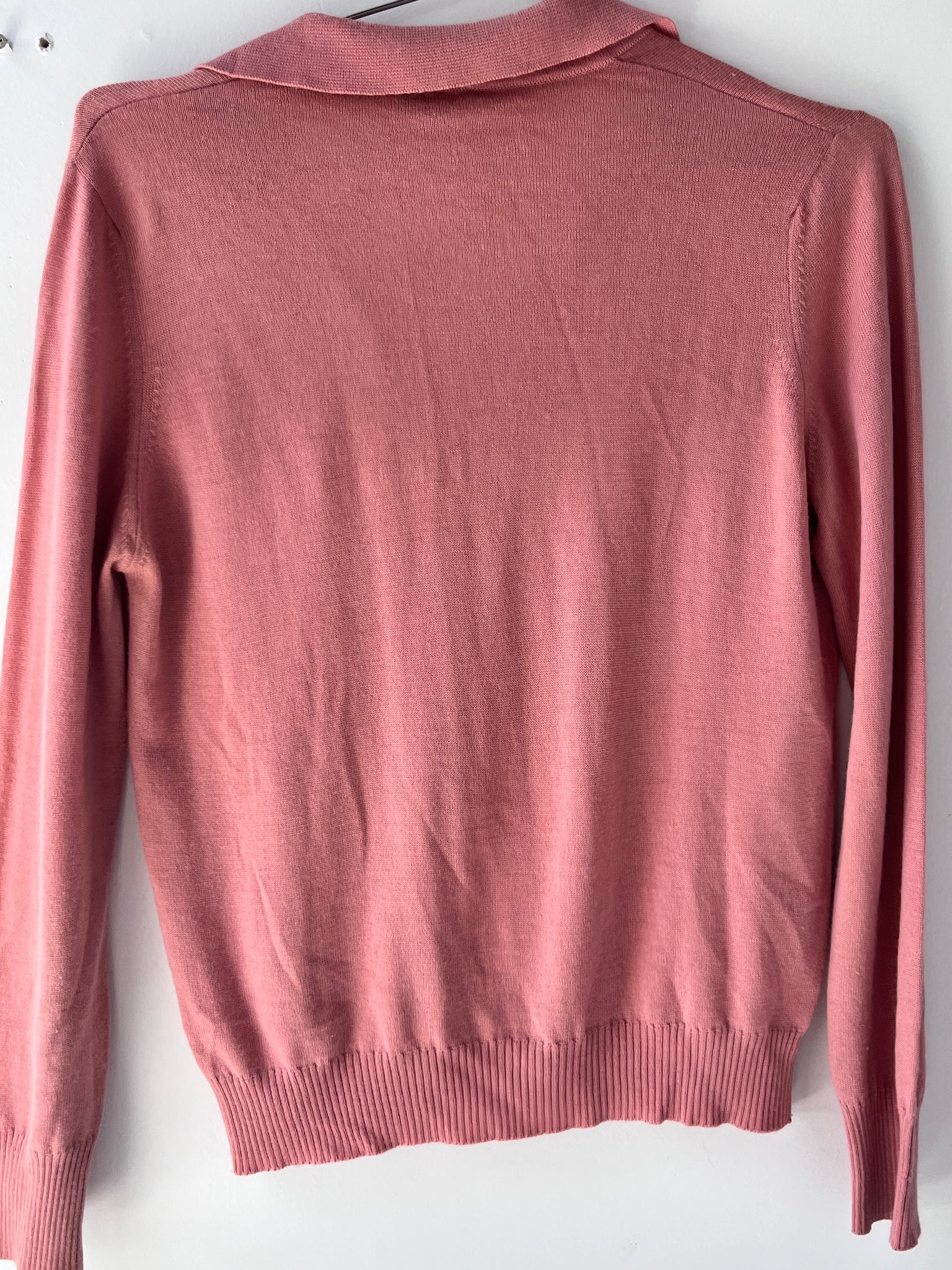 Rodier Paris Clay/Pink Collared Sweater