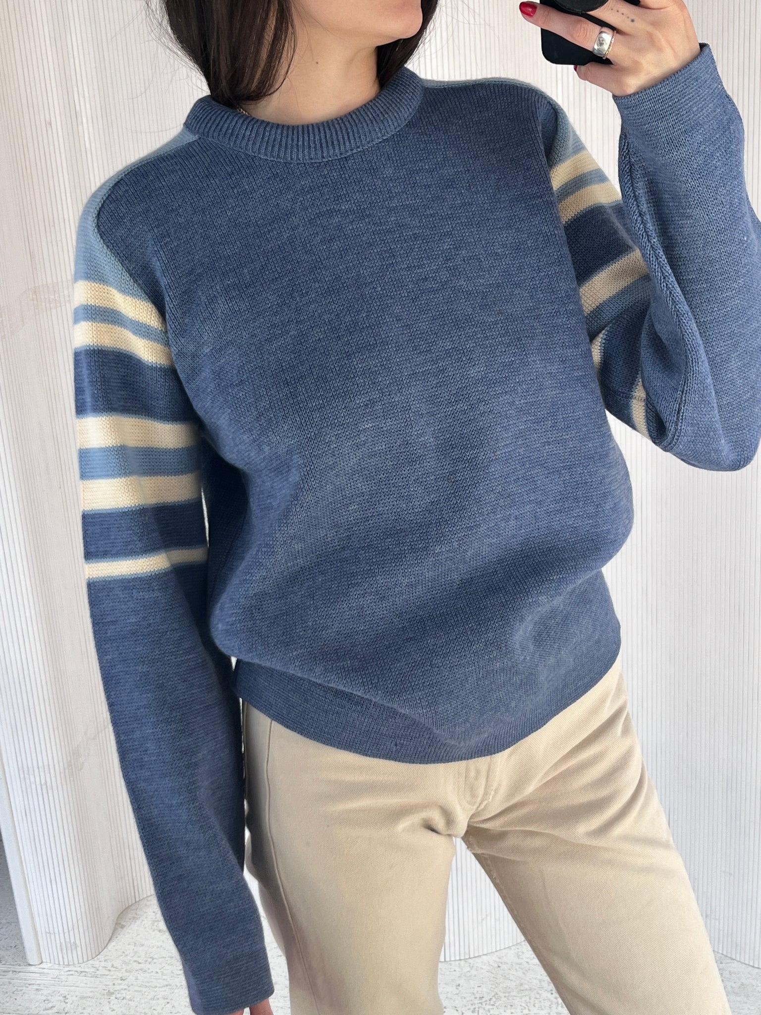 1950s Wool Sweater Blue