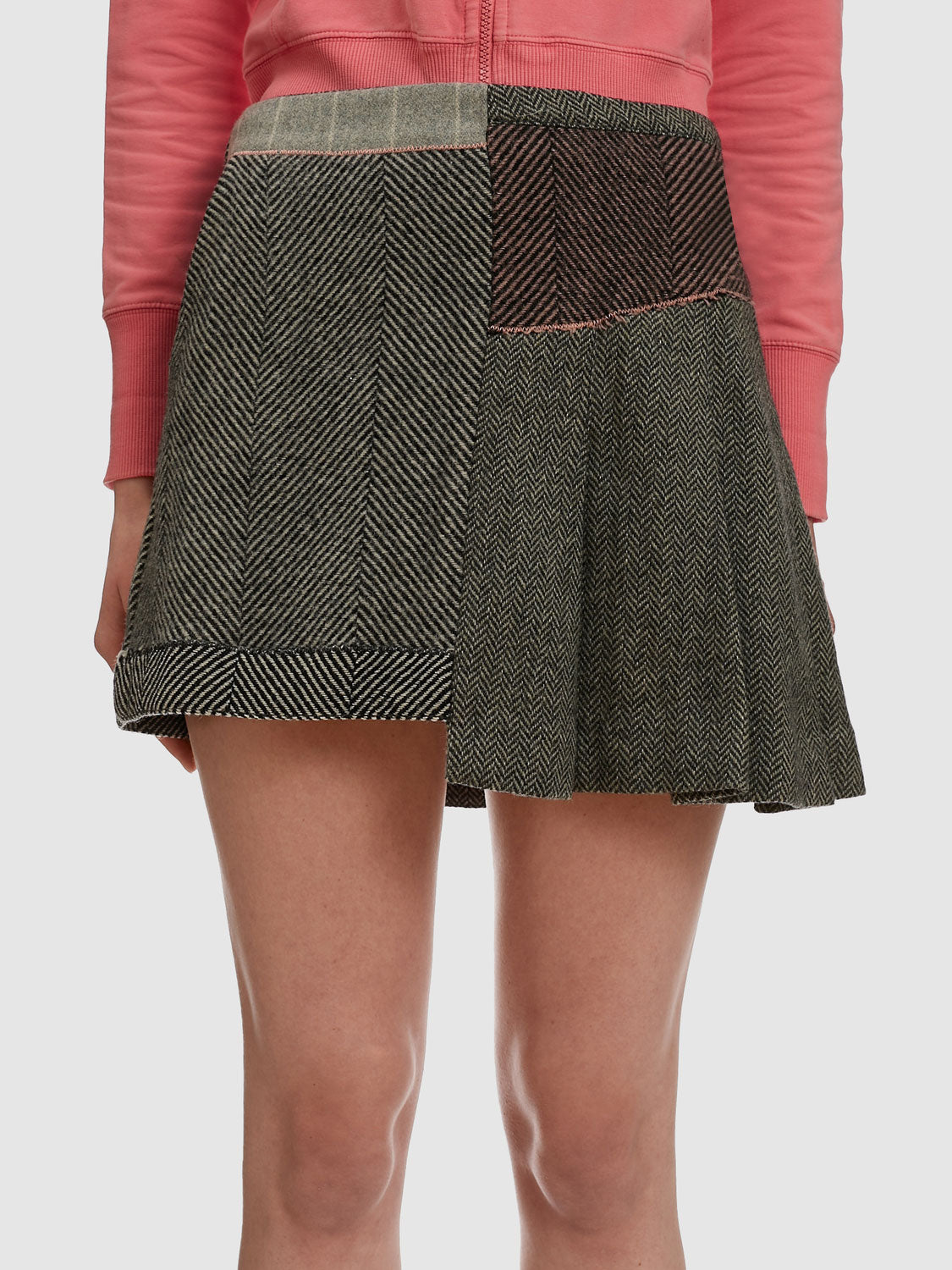 Miss Sixty Asymmetrical Wool Skirt