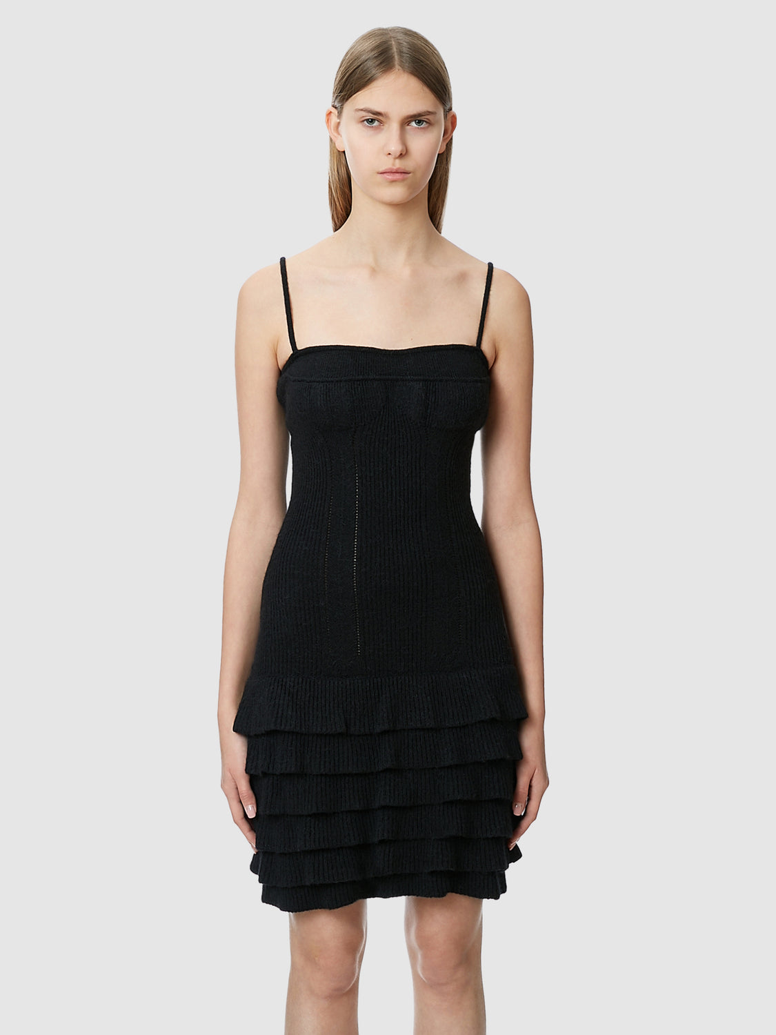 Sisley Knitted Wool Bustier Dress