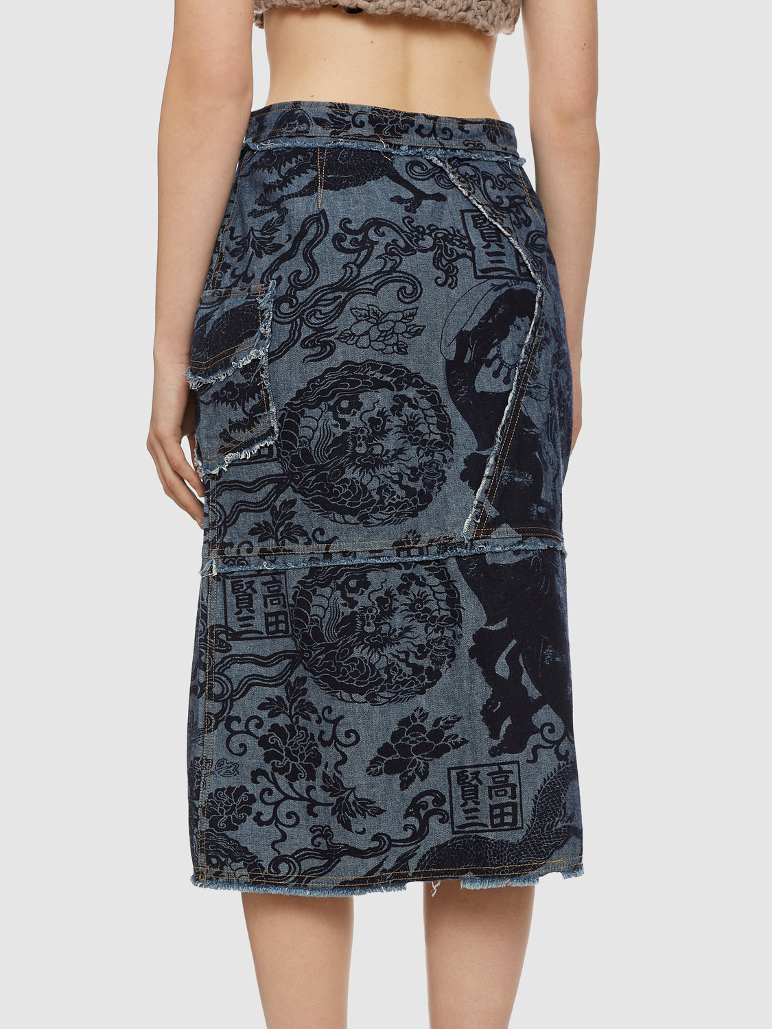 Kenzo Denim Midi Skirt