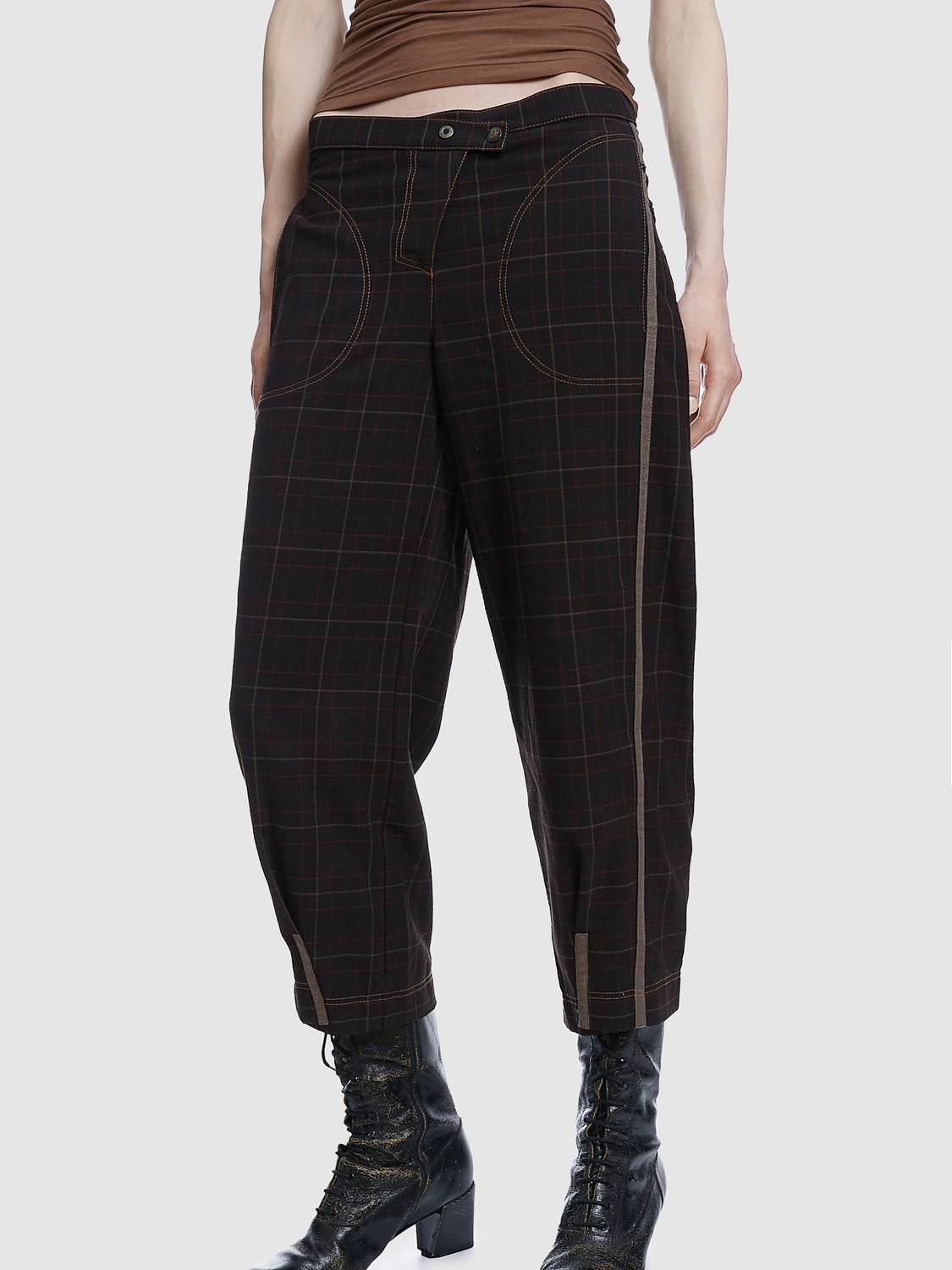 Cop Copine Checkered Trousers