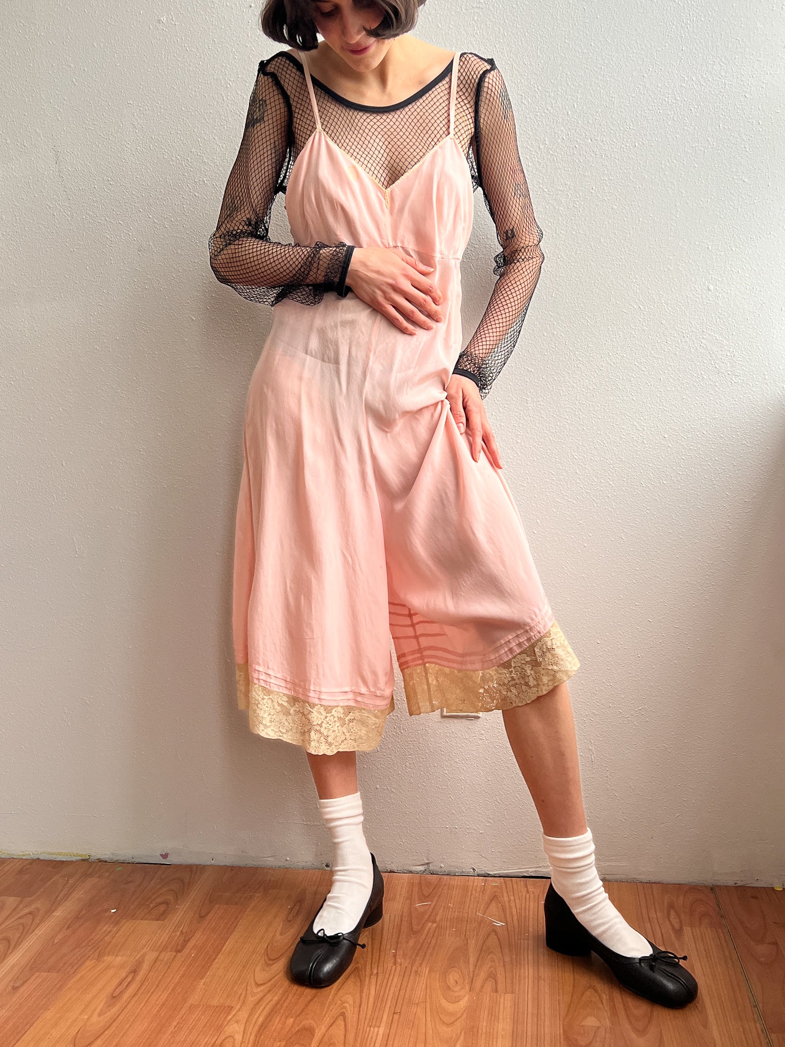 Antique Pink Silk Jumpsuit