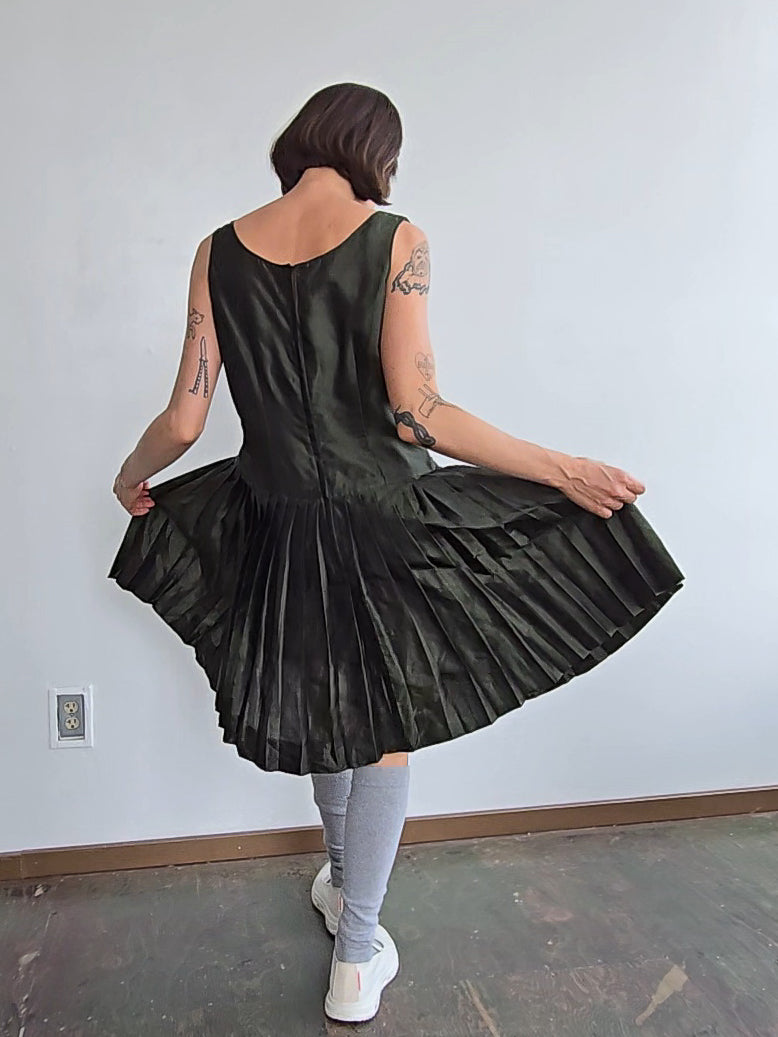 Moss 1960s Drop Pleated Dress