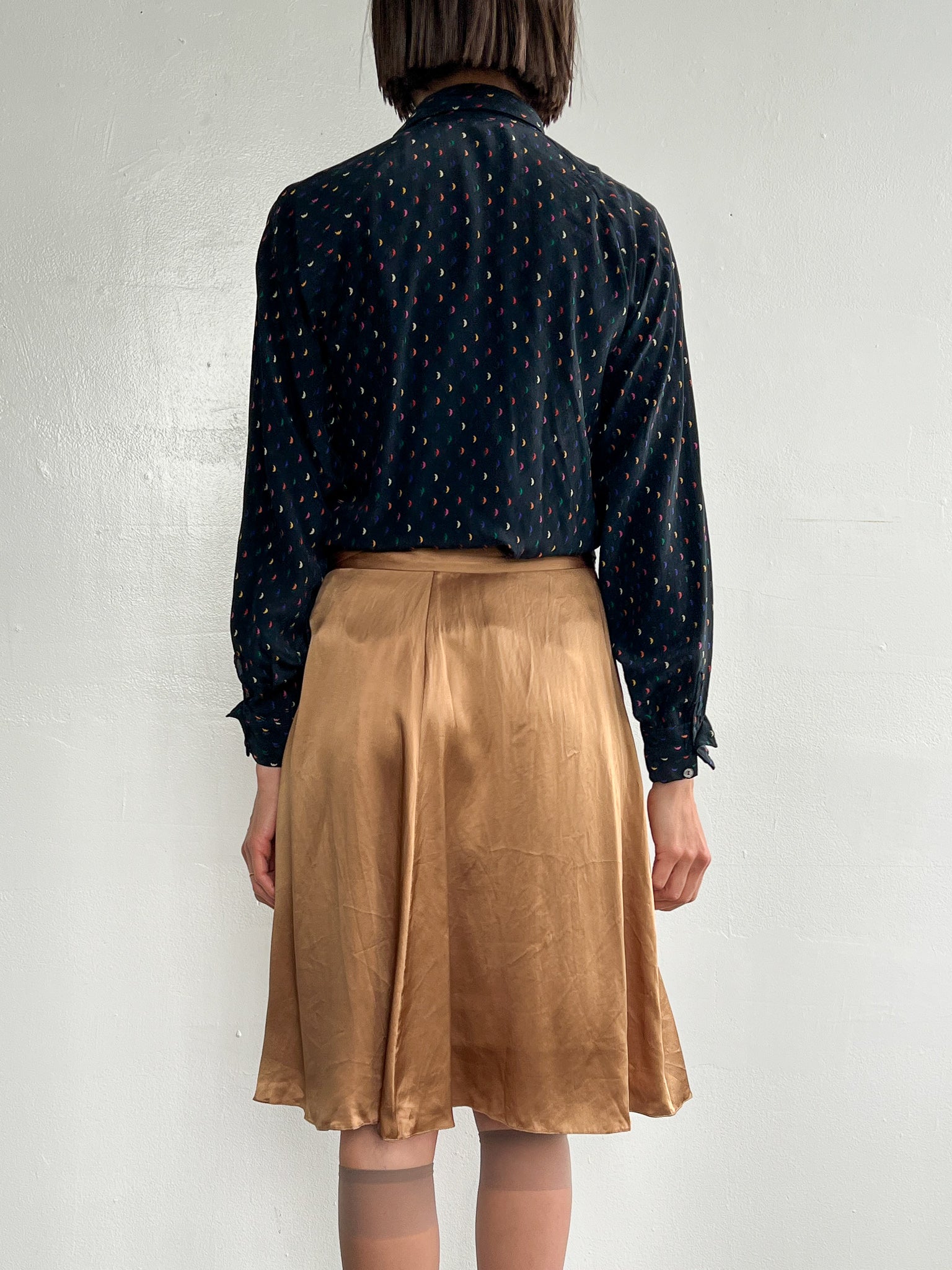 Almond Silk Skirt