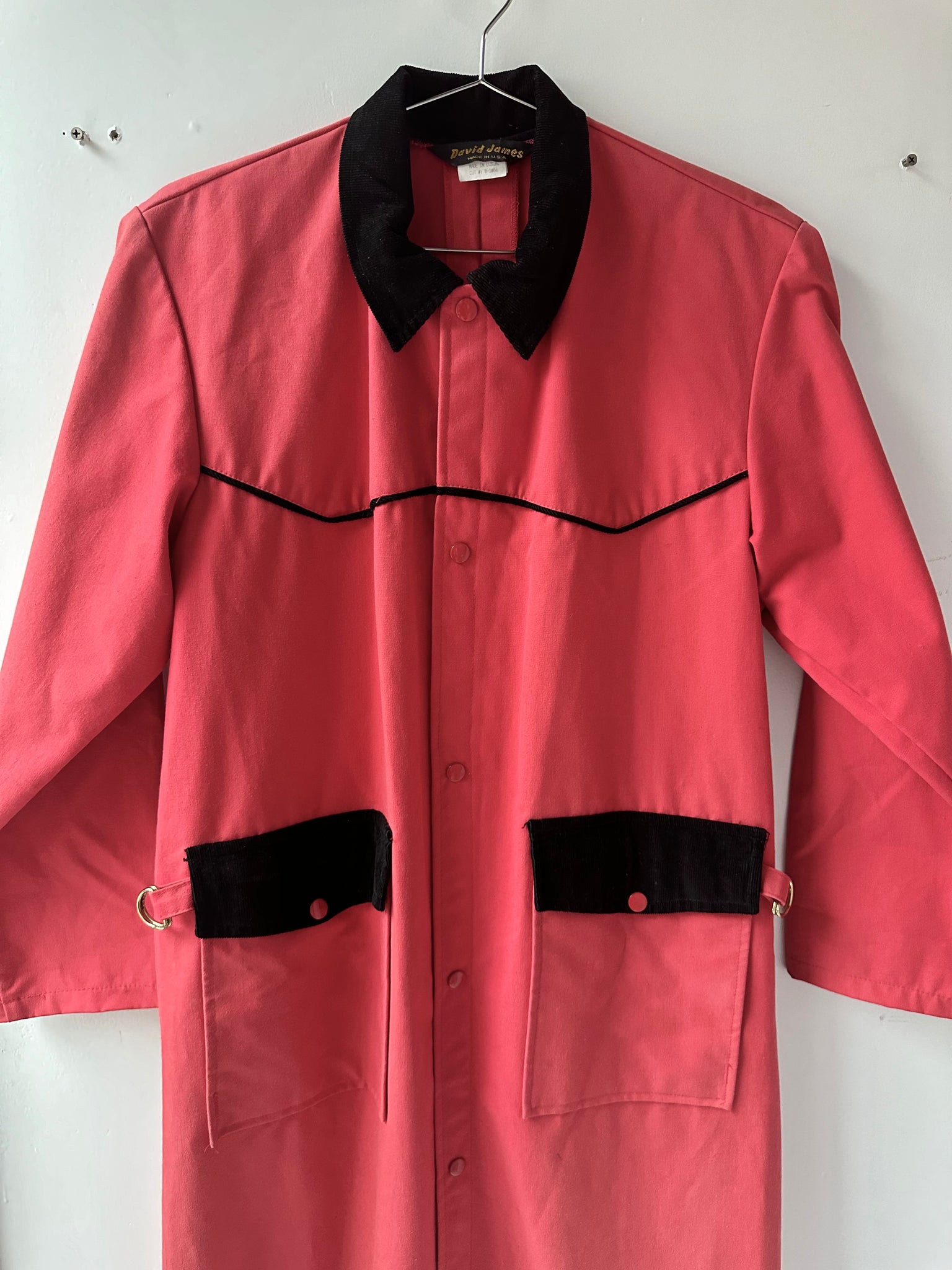 1940s Red Barn Jacket Maxi Trench