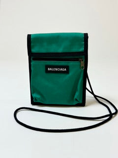 Balenciaga Green Explorer Pouch