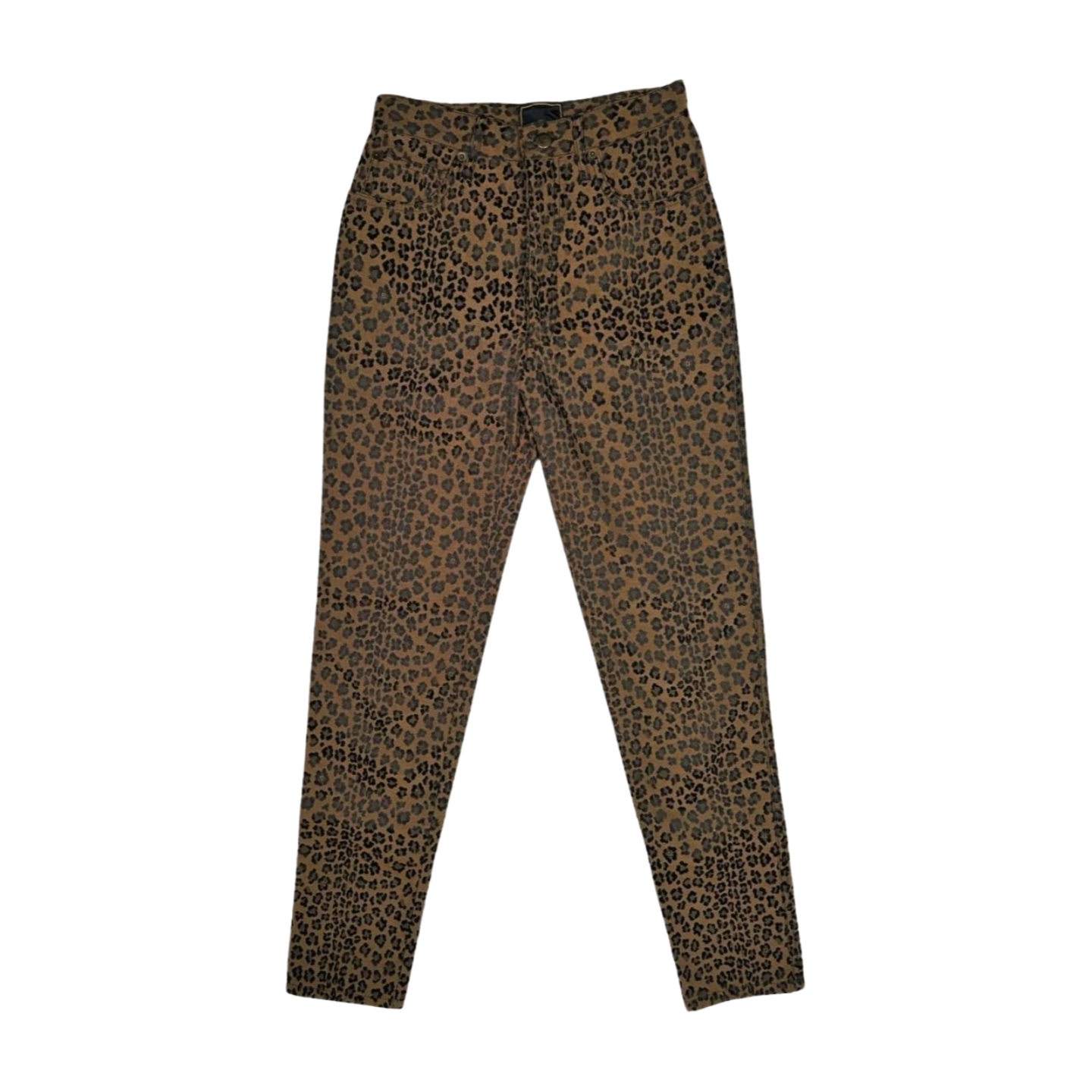 Fendi High Waist Leopard Print Jeans