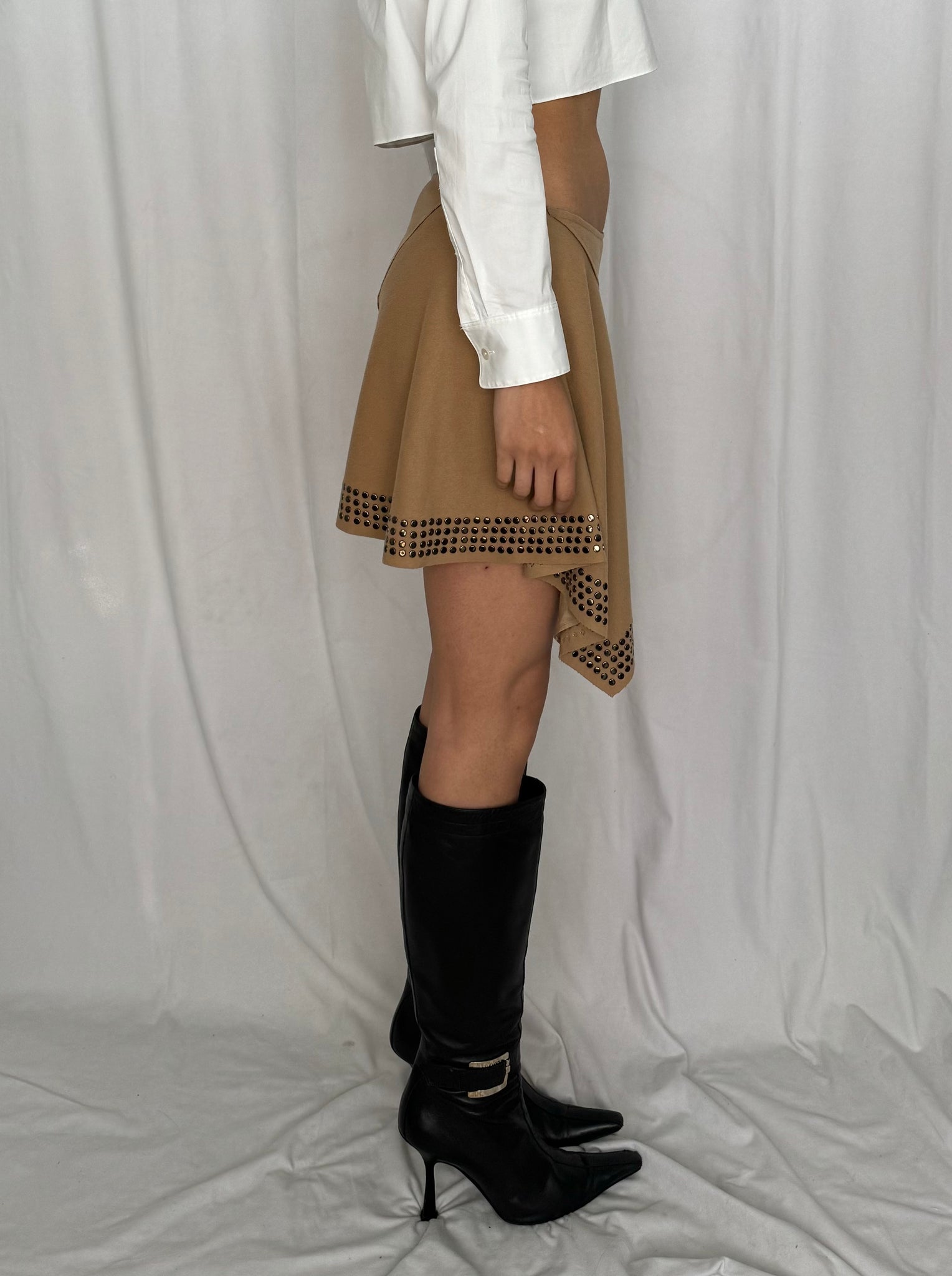 Roberto Cavalli Wool Mini Skirt