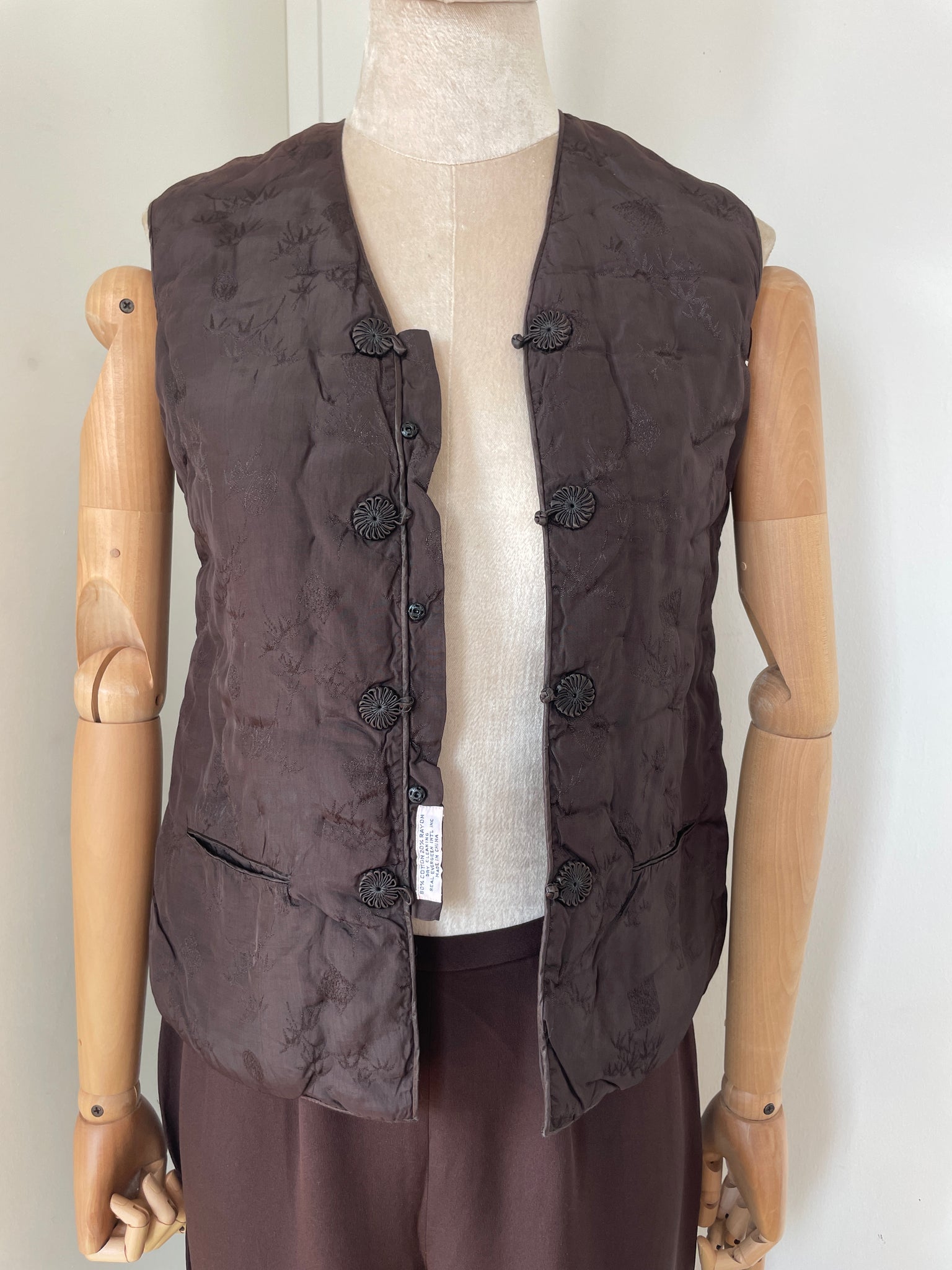 Mocha Symbol Puffer Vest