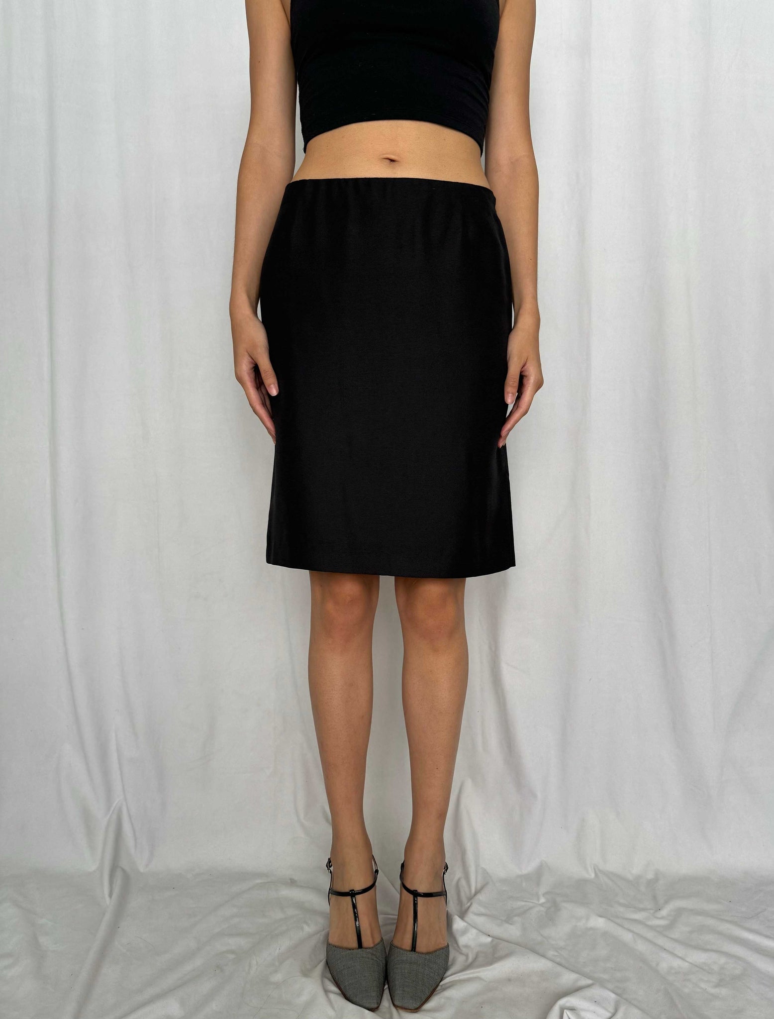 Prada Knee-Length Silk Skirt