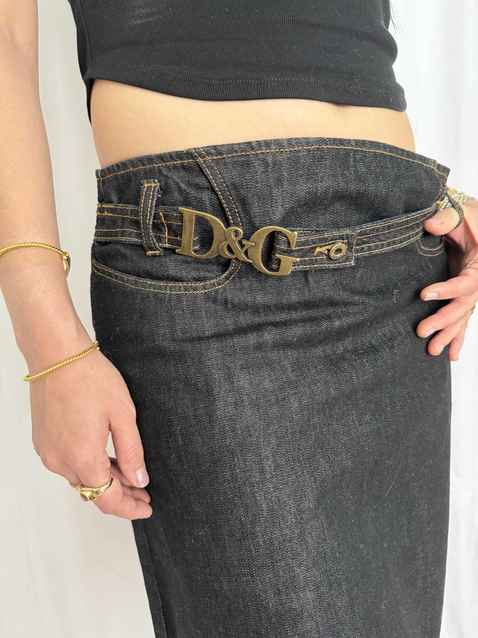 D&G Low-Rise Denim Skirt