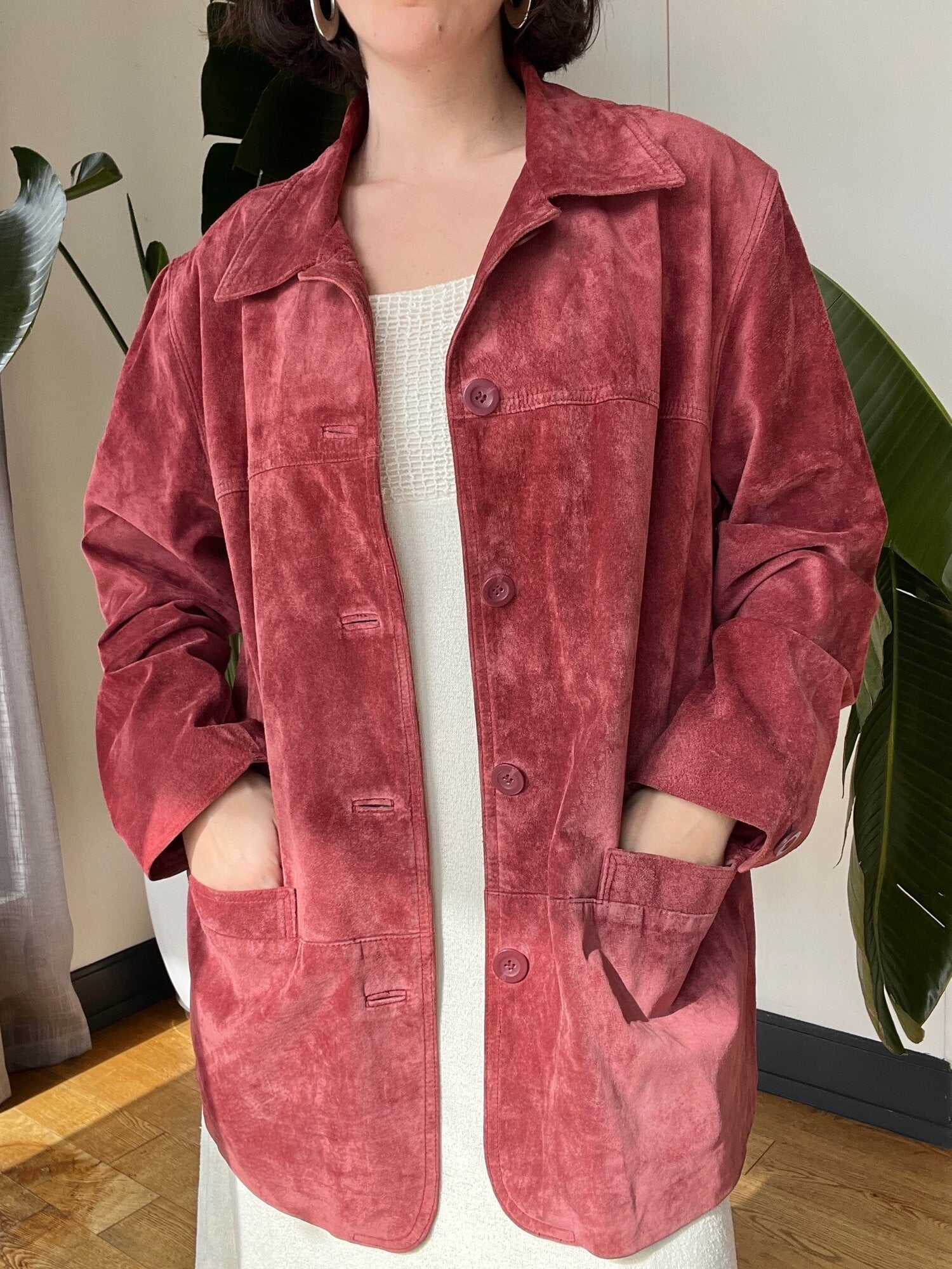 Raspberry Rose Suede Jacket