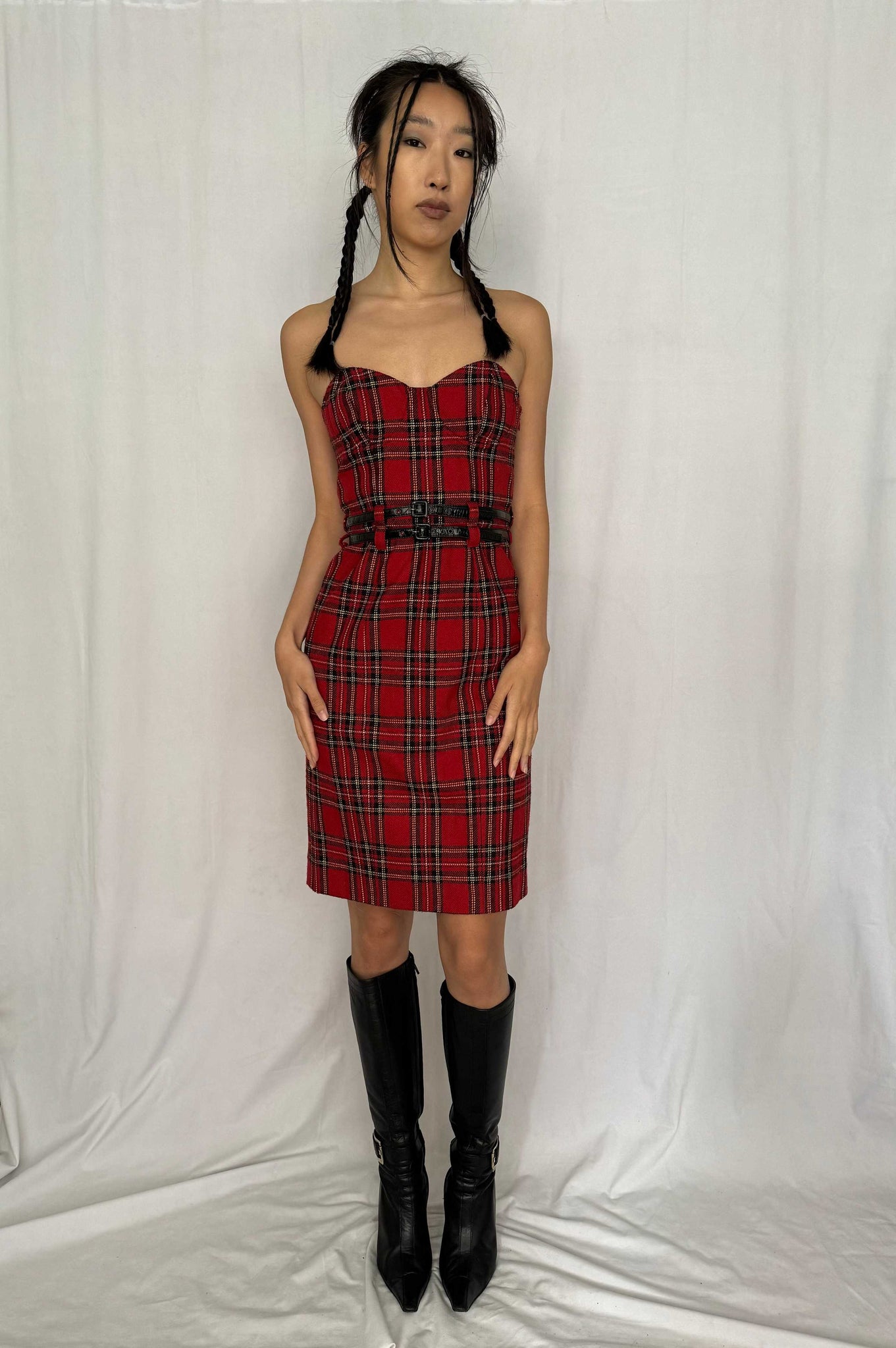 Betsey Johnson Strapless Tartan Dress