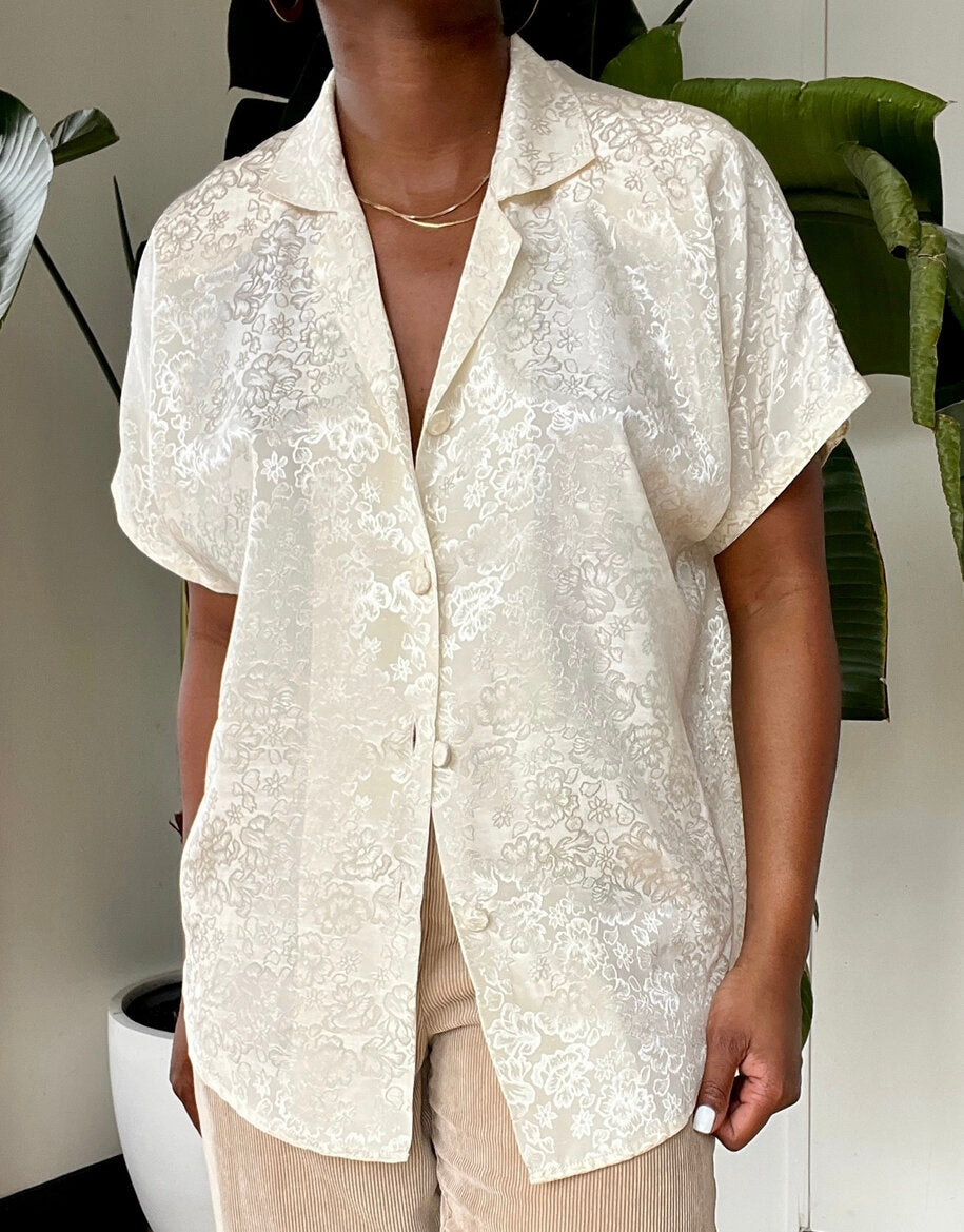 Floral Silk Camp Shirt