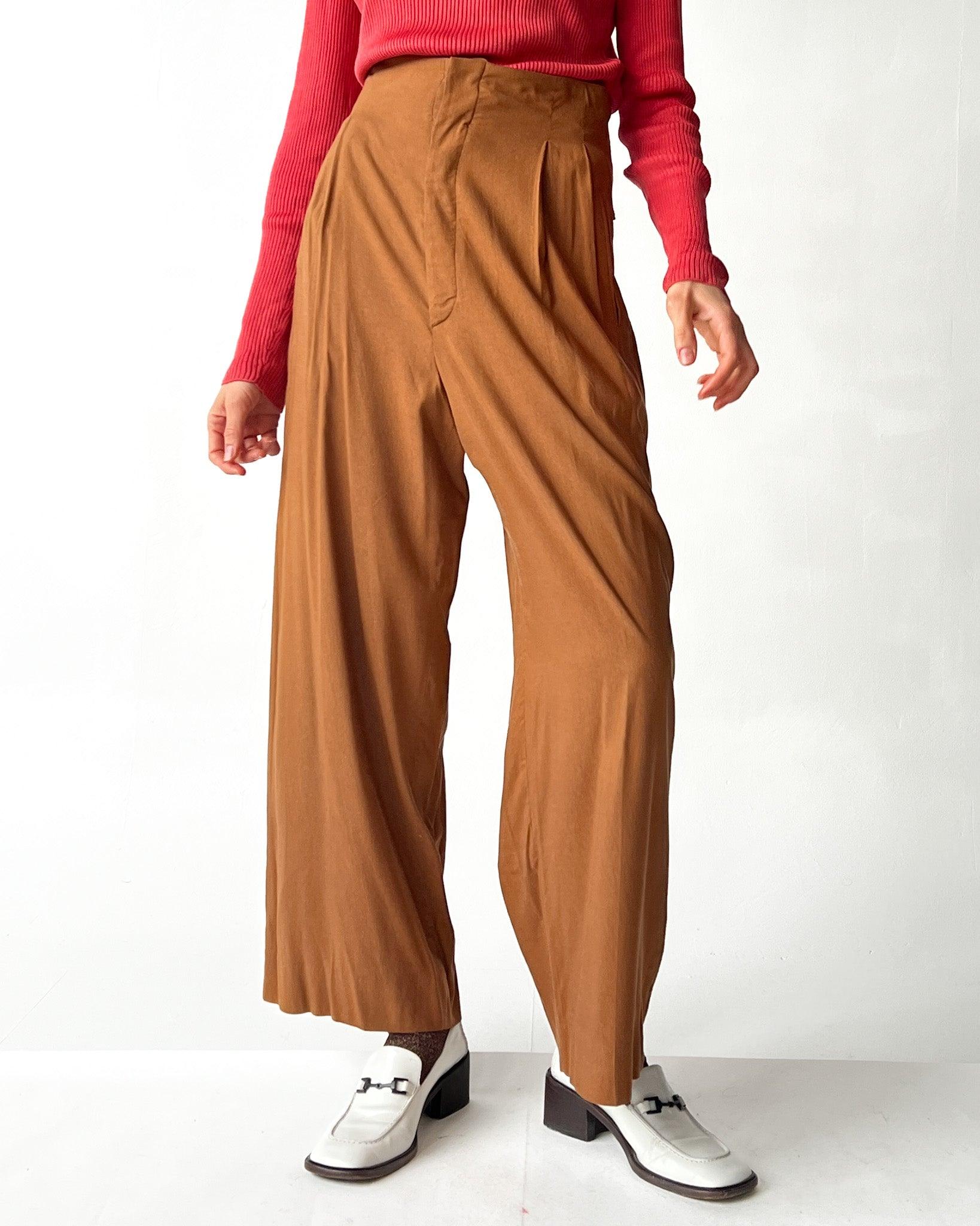 Romeo Gigli High Waisted Silk Pants