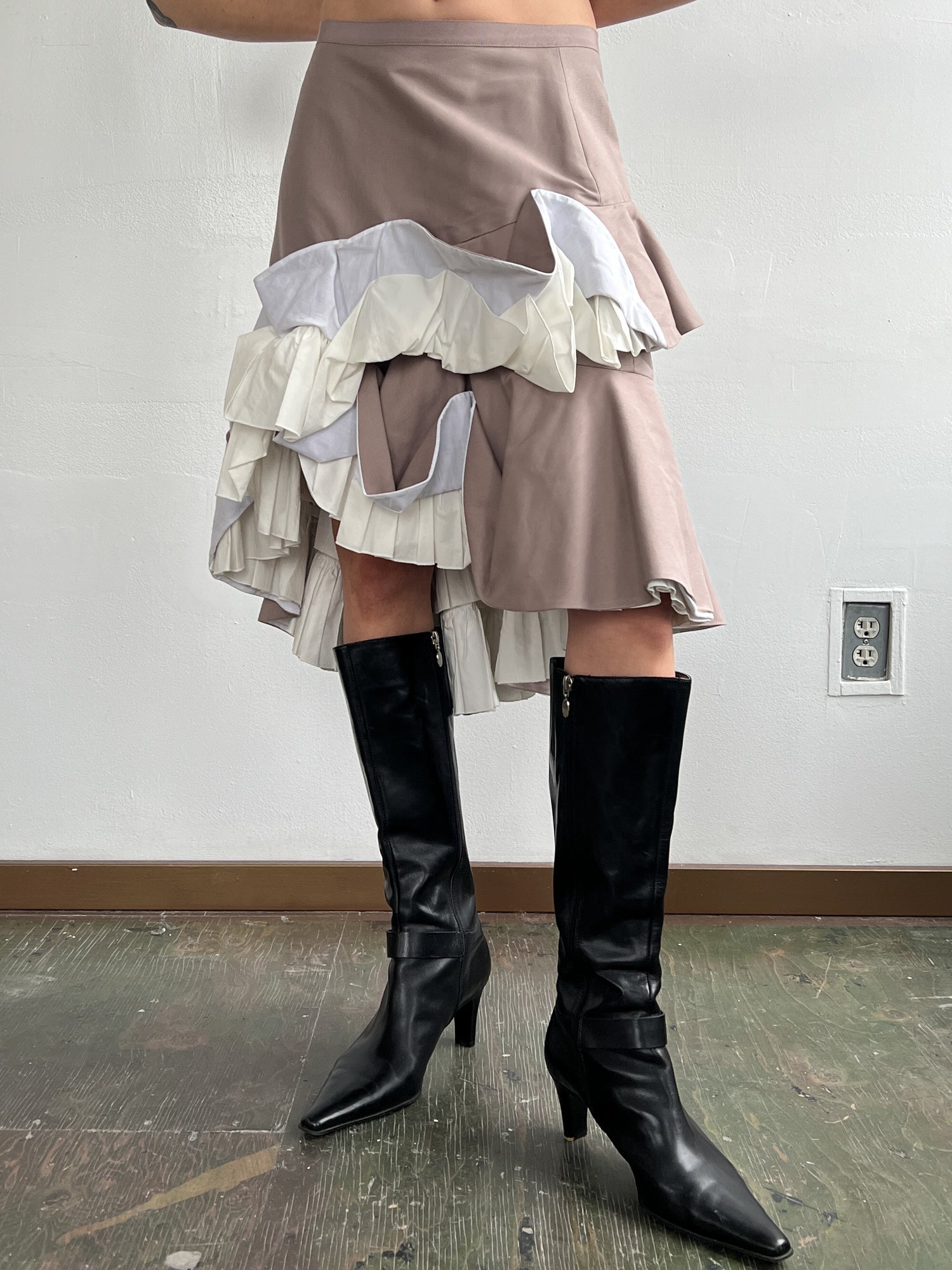 Givenchy Asymmetric Ruffled Skirt