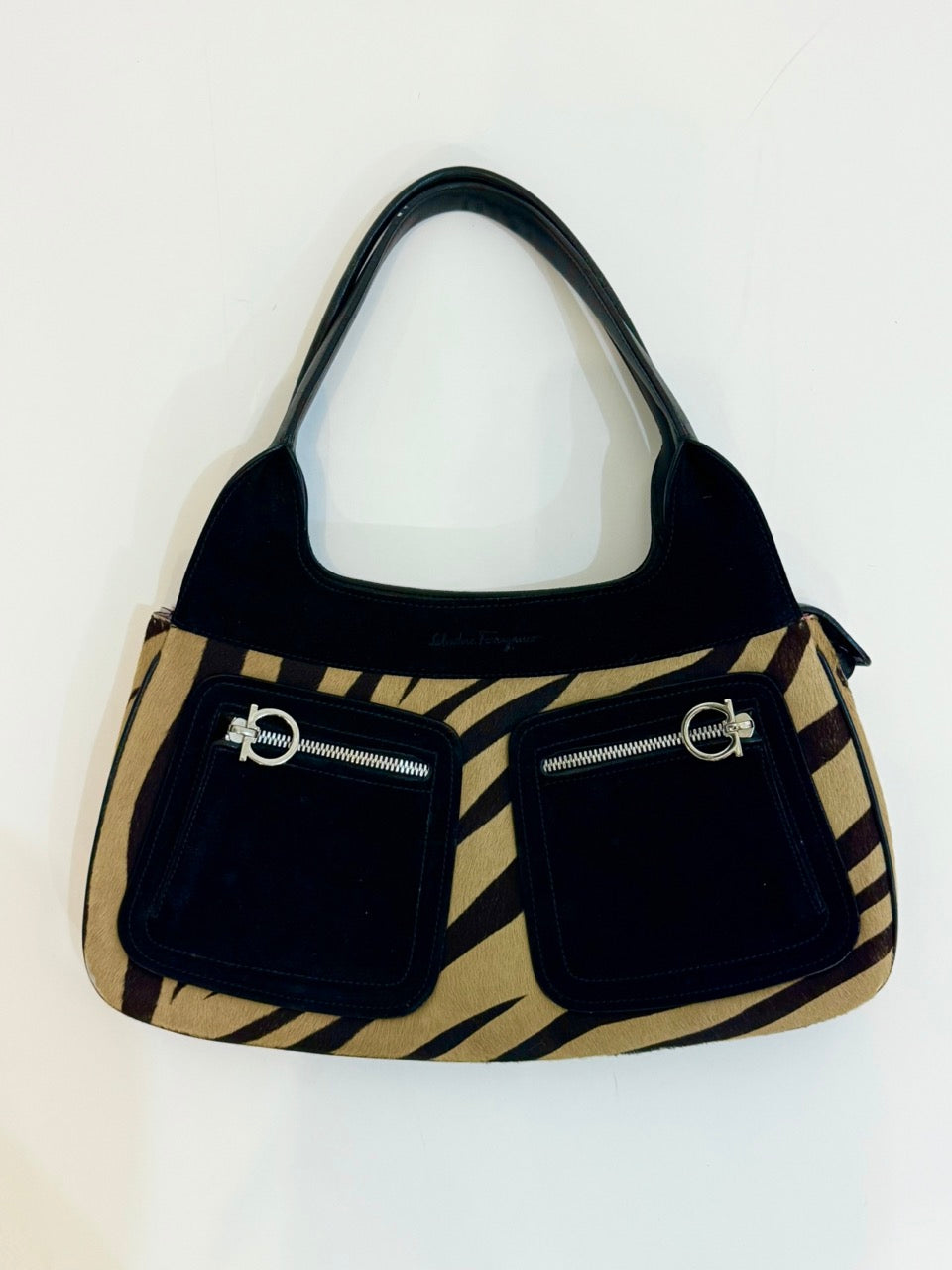 Ferragamo Pony Hair Gancini Bag