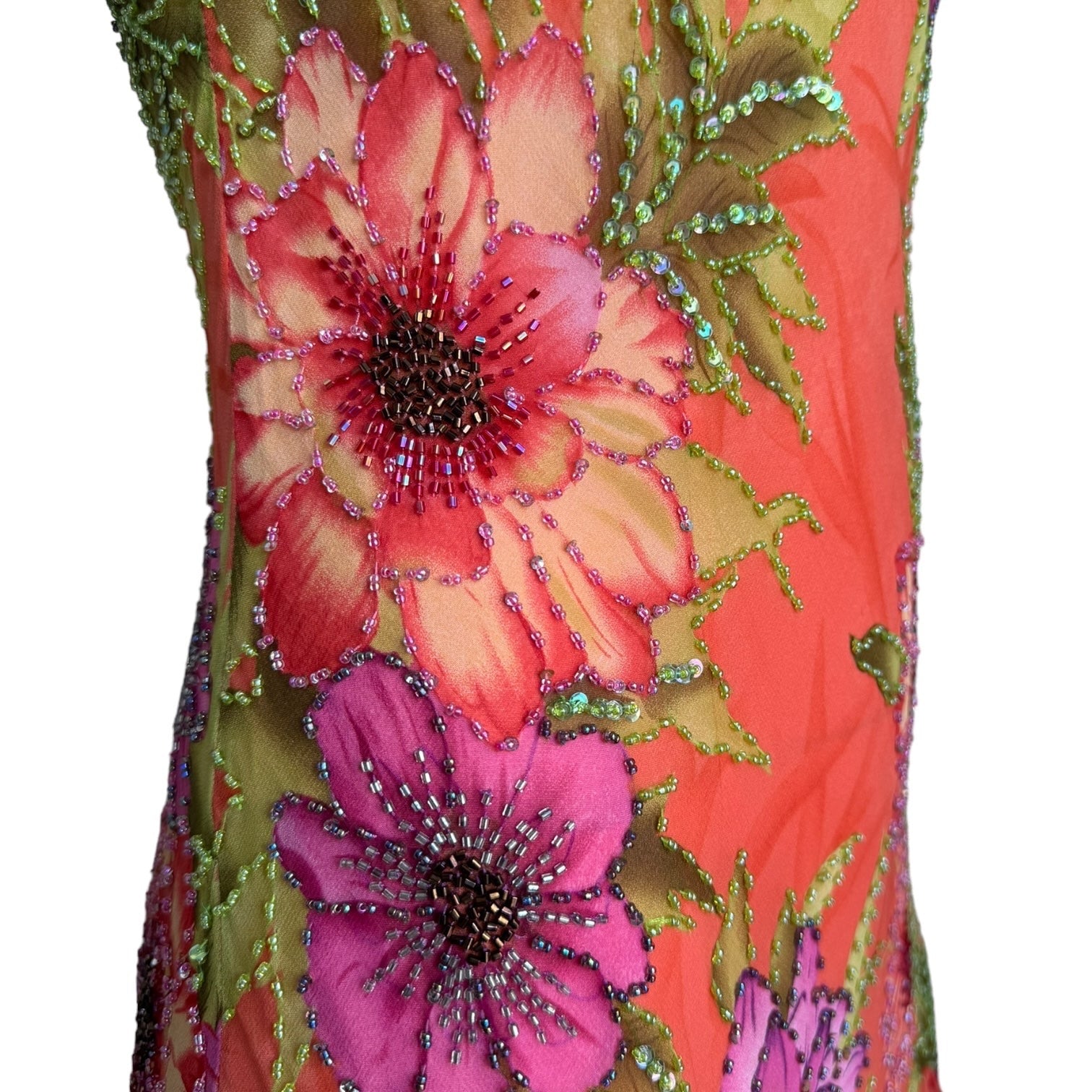 Avantgarde 2010s Silk Floral Dress