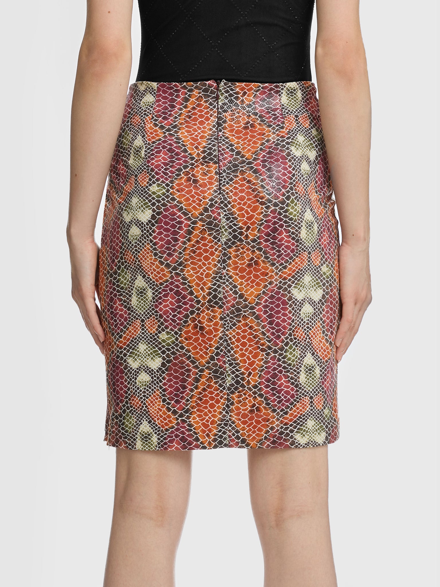 Anti-Flirt Snakeskin Midi Skirt