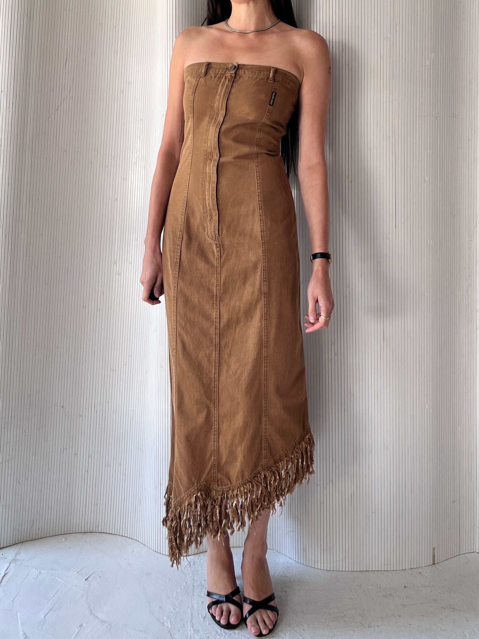 Plein Sud Jeans 1900s Brown Dress