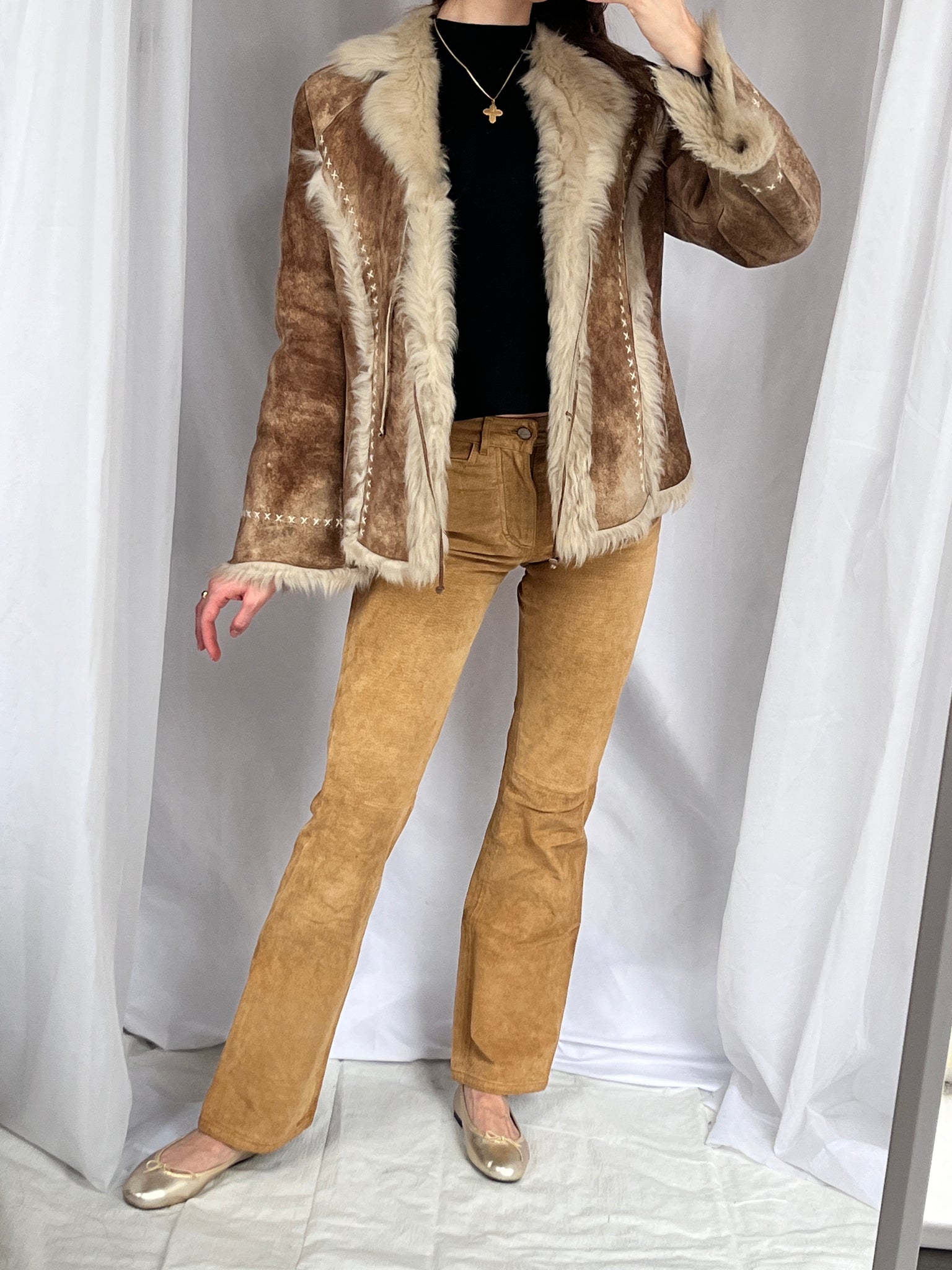 Long-Cut Italian Shearling Jacket